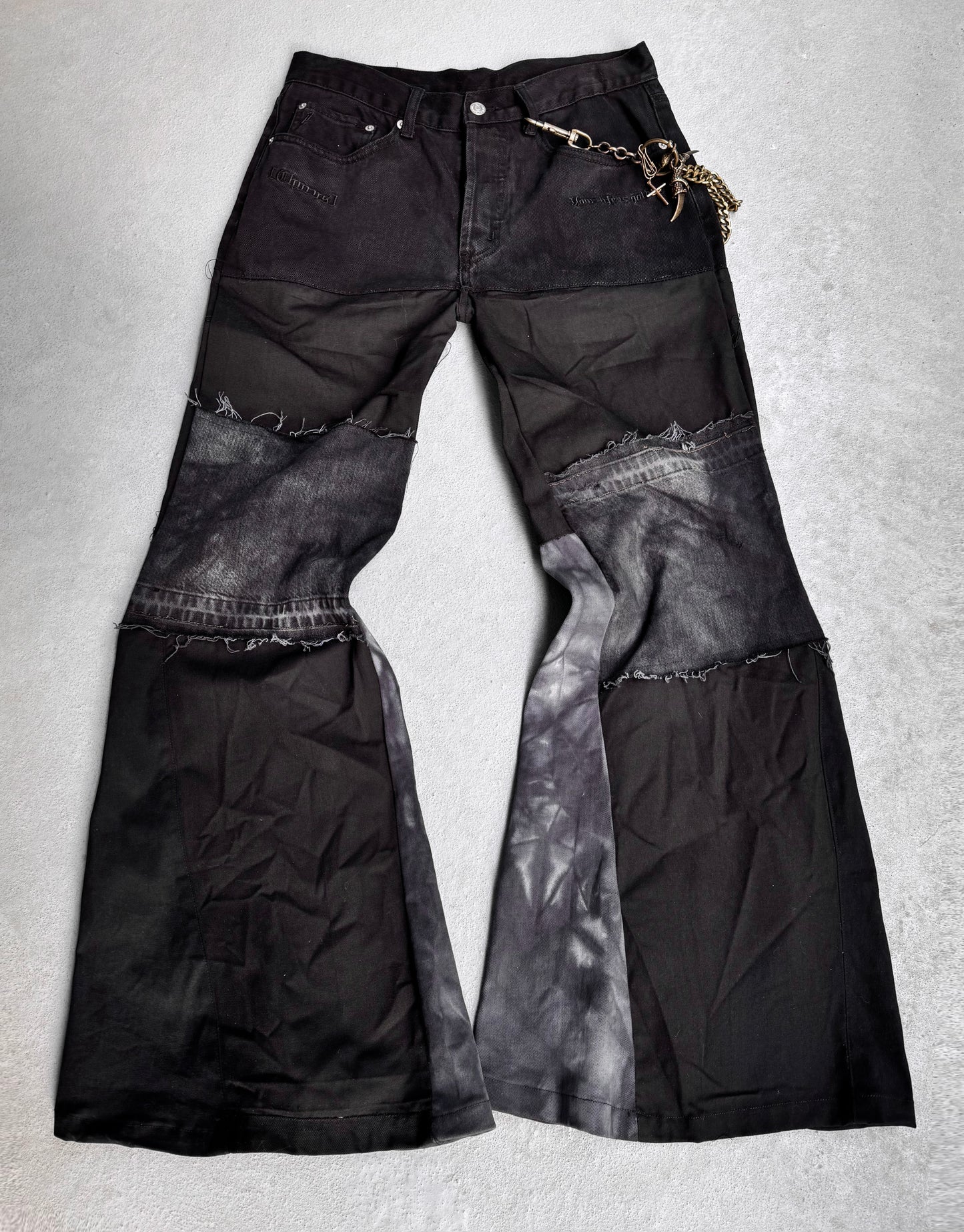 MOTIF Reconstructed ‘Ashes’ Bell-bottom Flare Pants