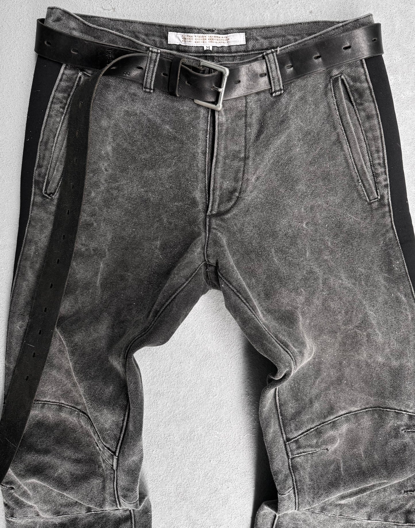 RipVanWinkle Early 00s Articulated Knee Bootcut Flare Elastic Denim