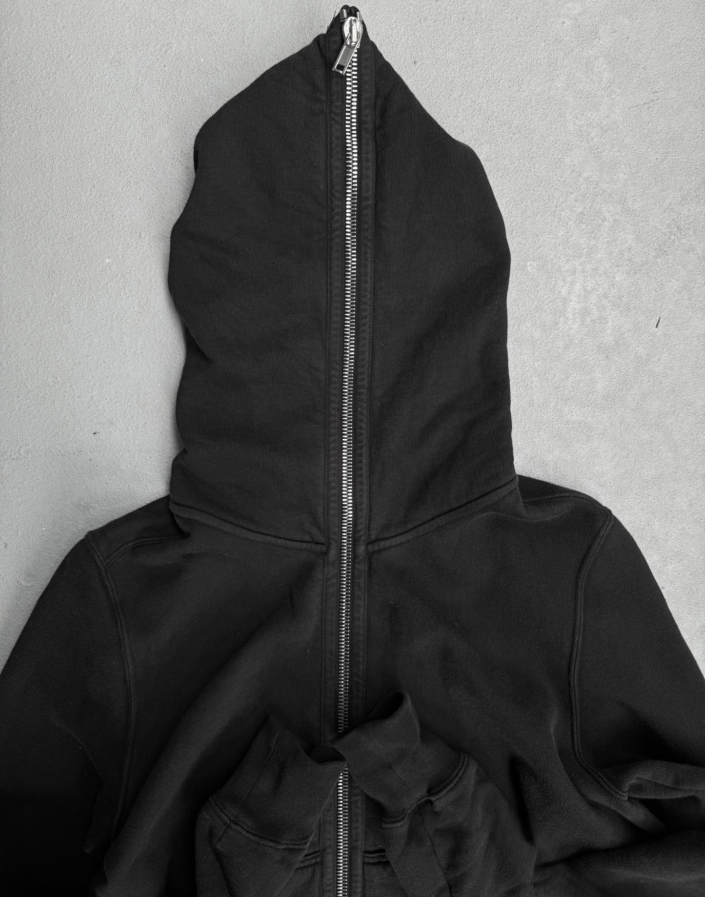Rick Owens DRKSHDW SS20 “TECUATL” Patch Fleece Gimp Hoodie