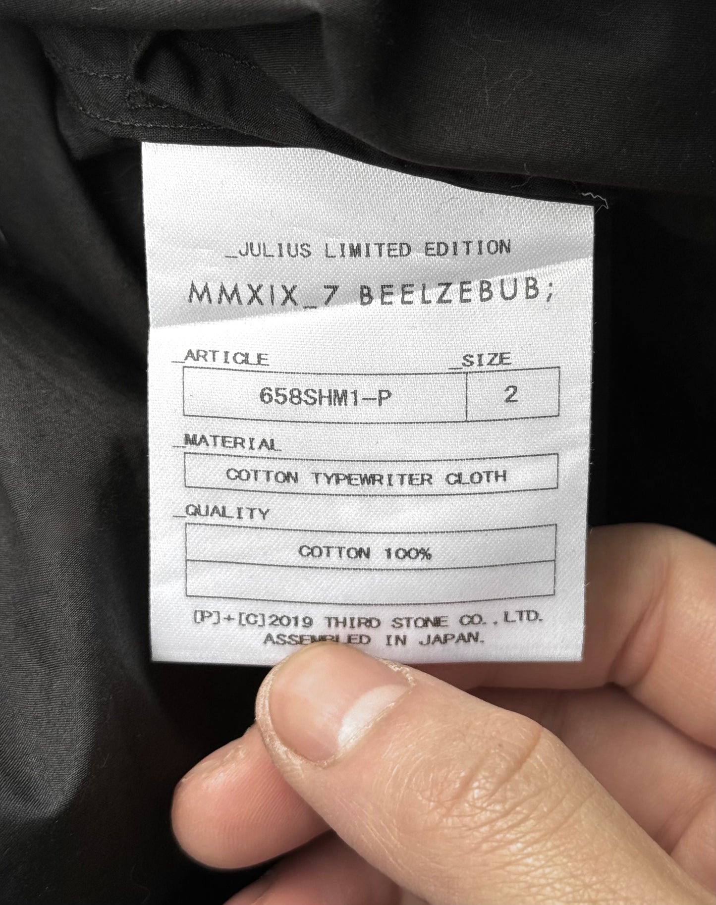 Julius_7 SS19 “BEELZEBUB;” Oversized Graphic Button-up Shirt