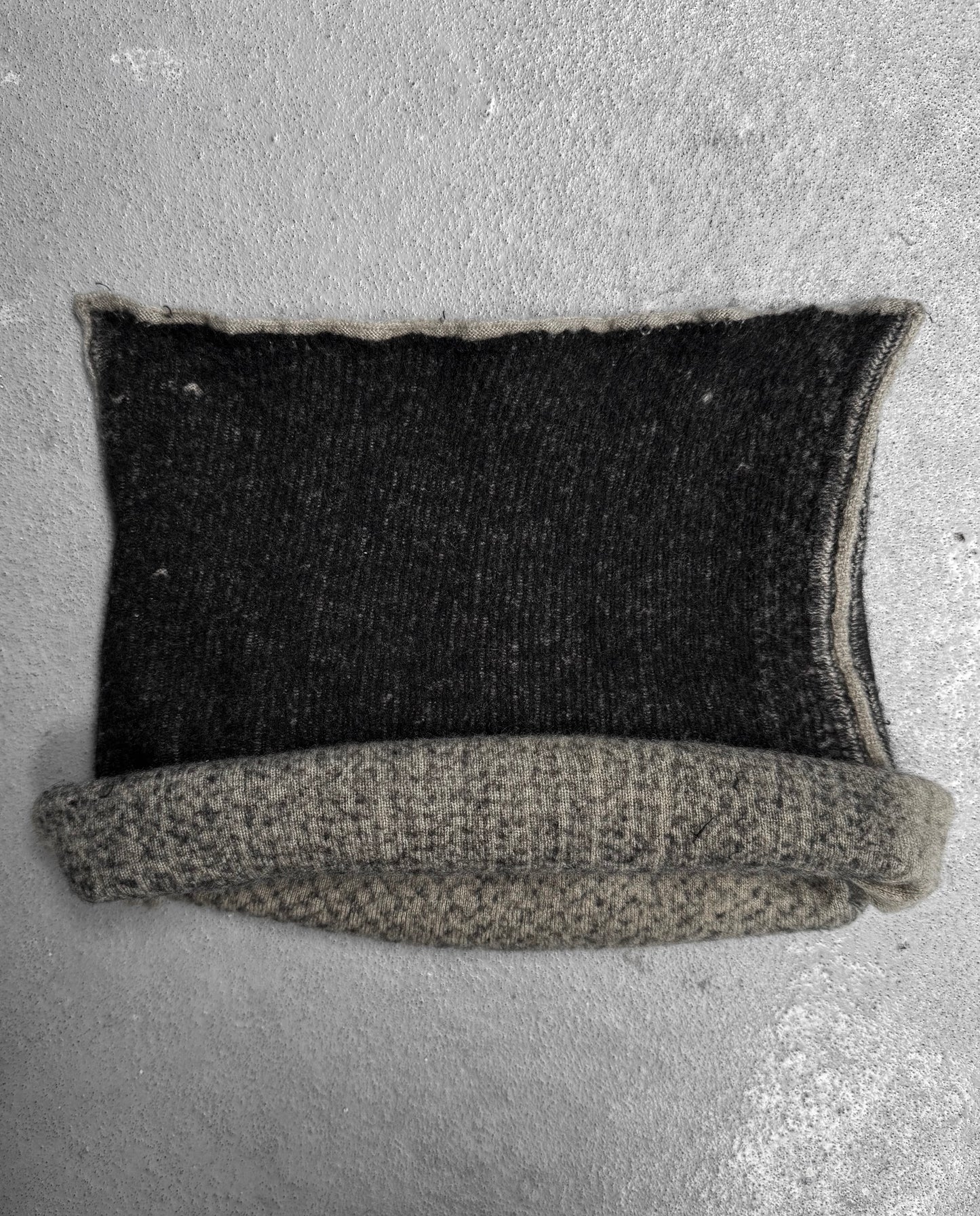 Label Under Construction Woven Cashmere-blend Double Face Square Hat