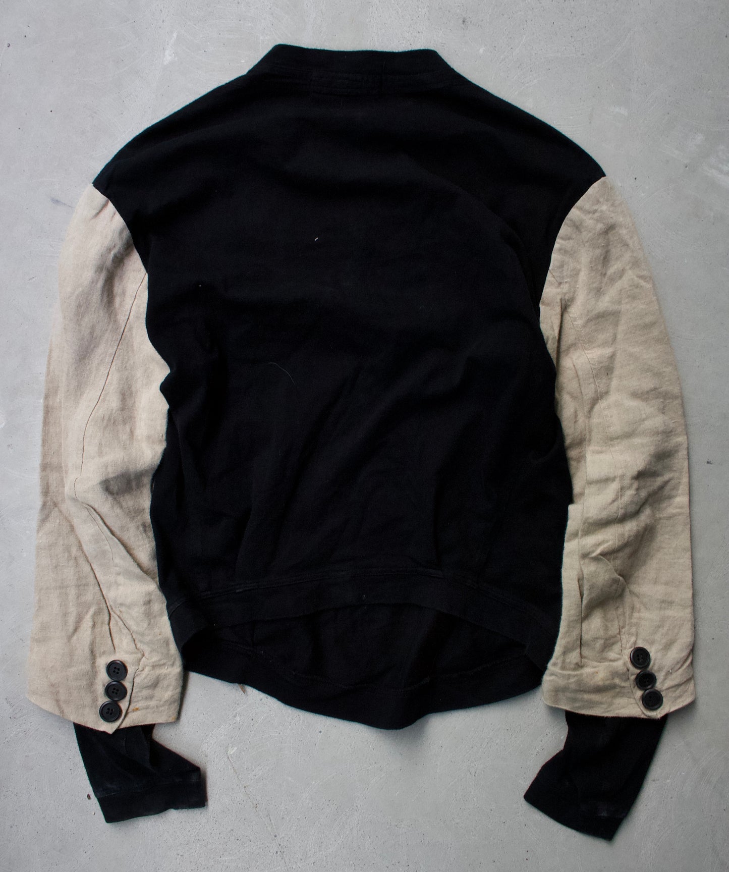 Christopher Nemeth Late 90s Hybrid Layered Linen Long-sleeve