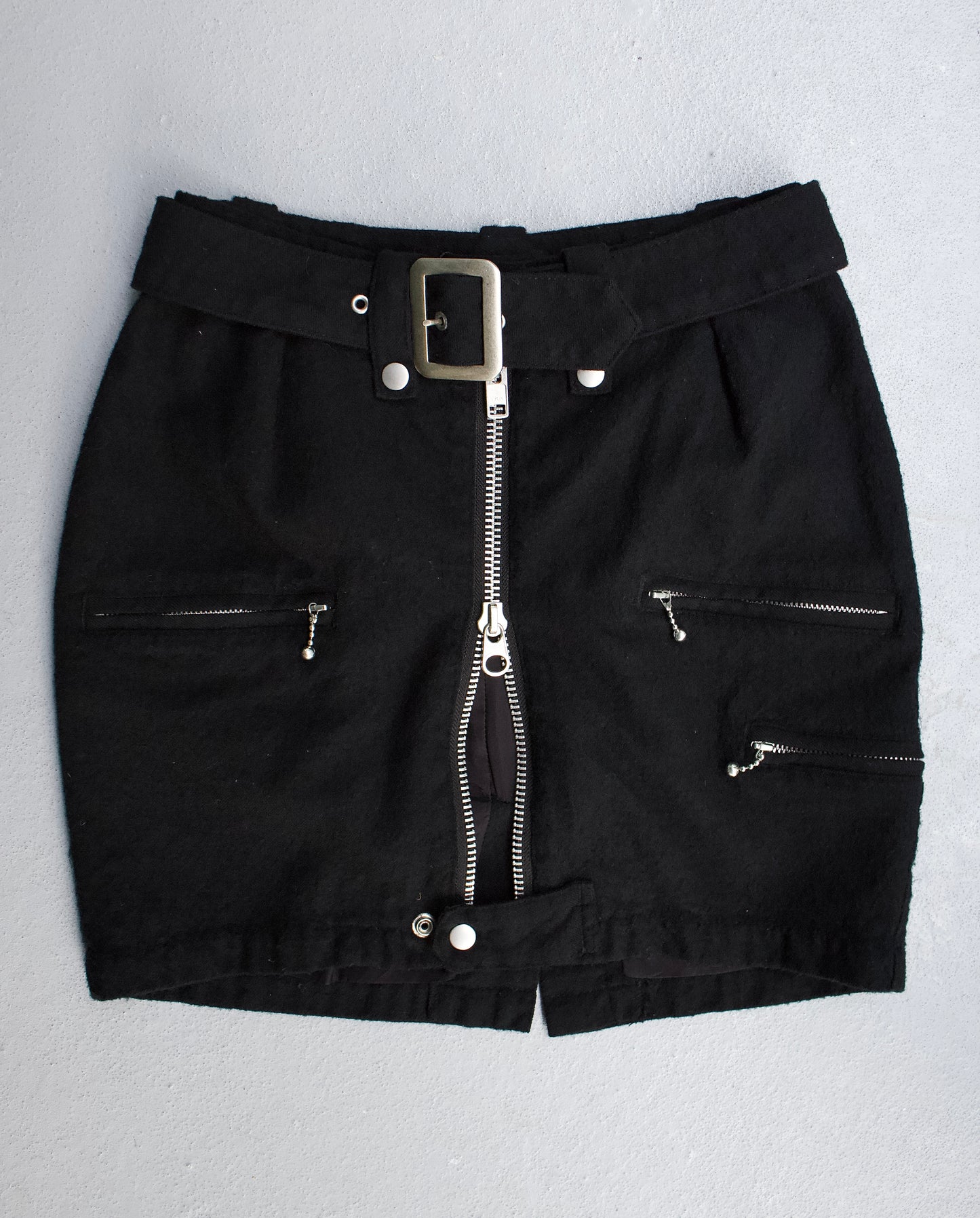 Junya Watanabe AW07 Wool Moto Mini-Skirt