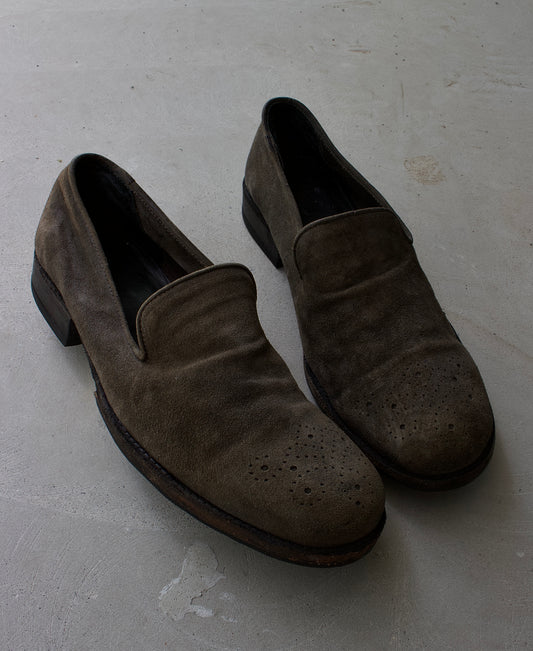 10sei0otto Horsehide Suede Leather Brogue Loafers | Archive Fashion Toronto