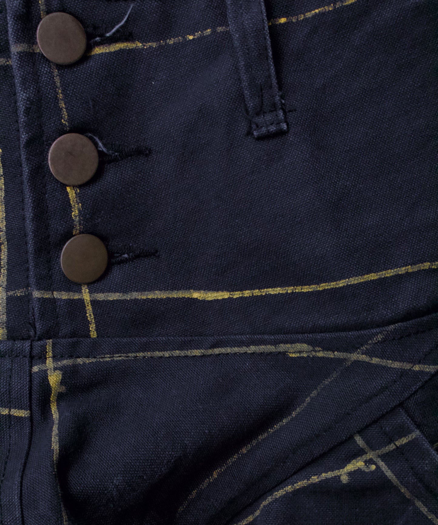 Christopher Nemeth Late 90s Hand Drawn Pattern 3D Denim Capris