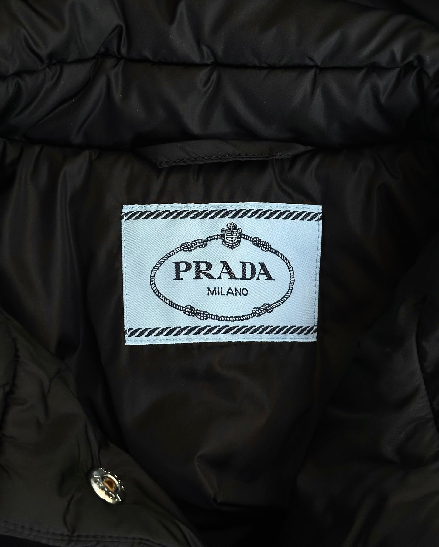 PRADA AW21 Pocket Logo Down Puffer Shirt
