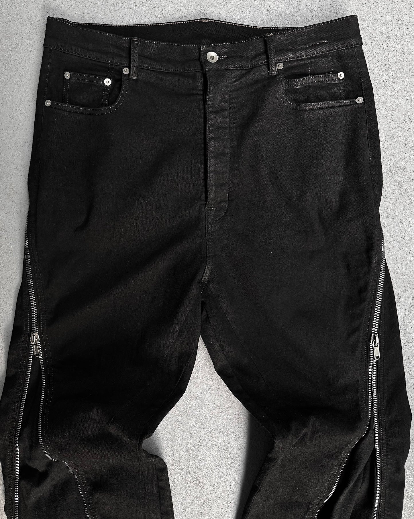Rick Owens DRKSHDW SS22 “FOGACHINE” Bolan Banana Cut Flare Denim
