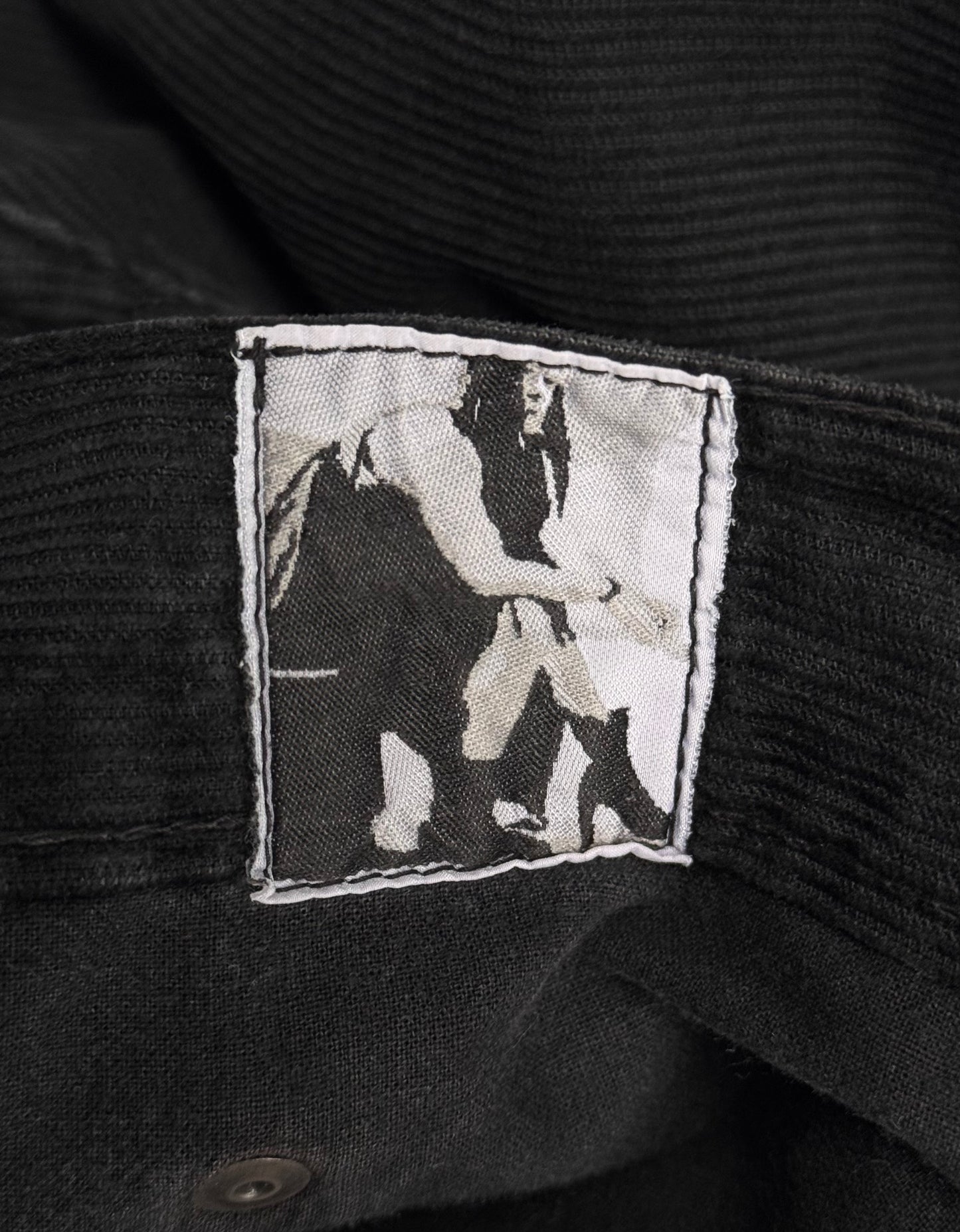 Rick Owens DRKSHDW Early 00s Black Corduroy ‘Detroit Cut’ Slim Pants