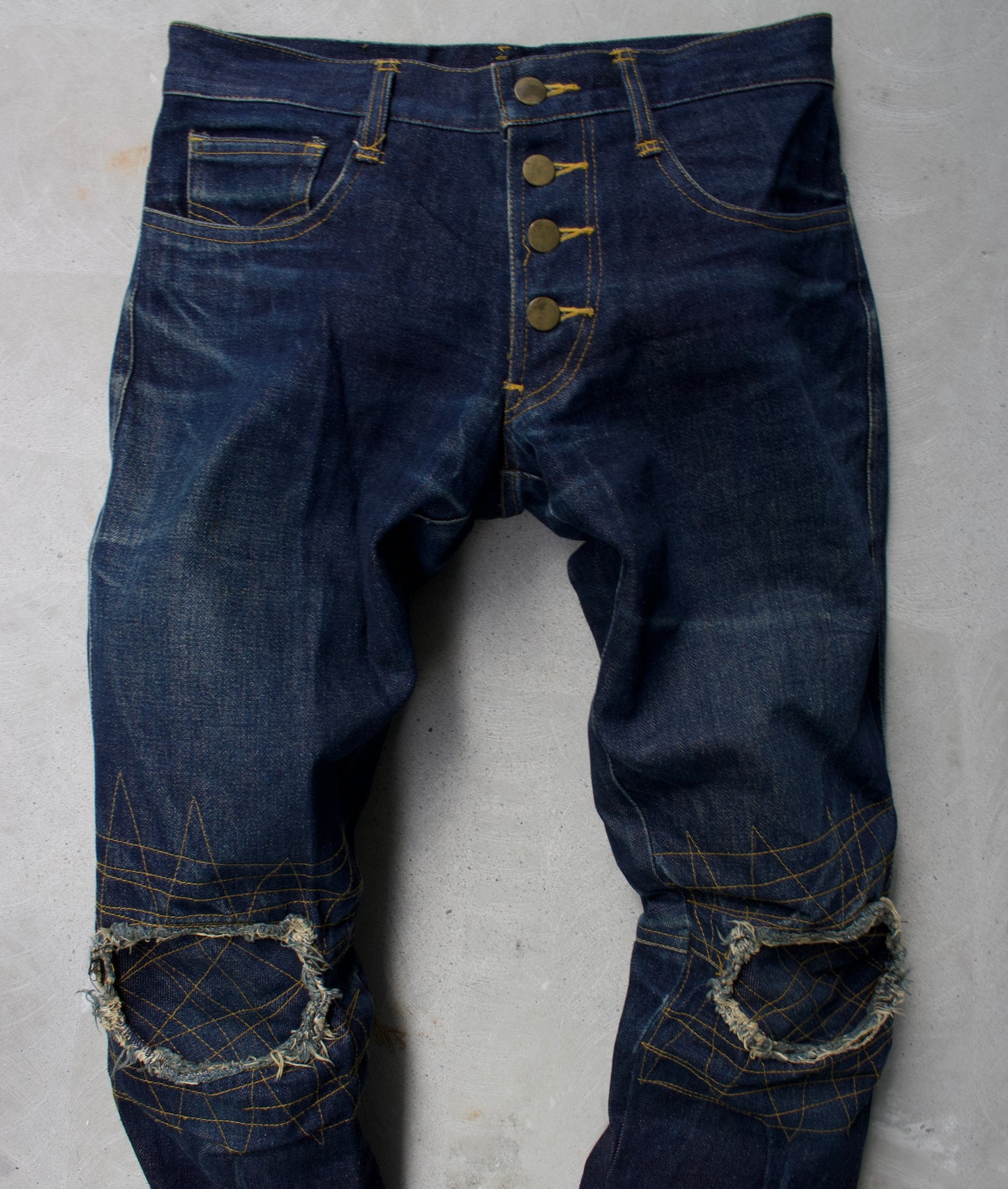 Christopher Nemeth Early 00s Reconstructed Knee Denim