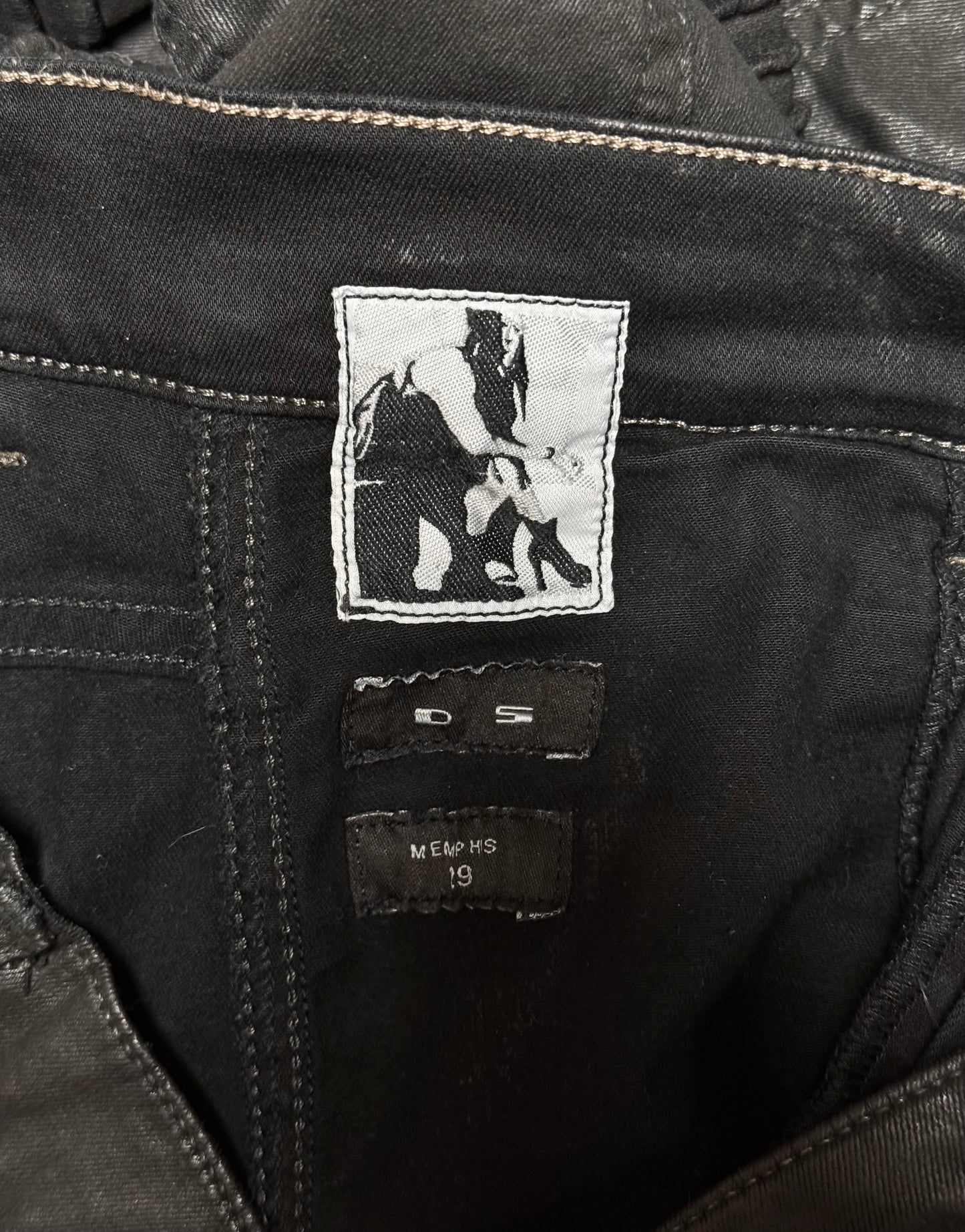 Rick Owens DRKSHDW SS16 “CYCLOPS” Heavy Waxed Memphis Biker Pants