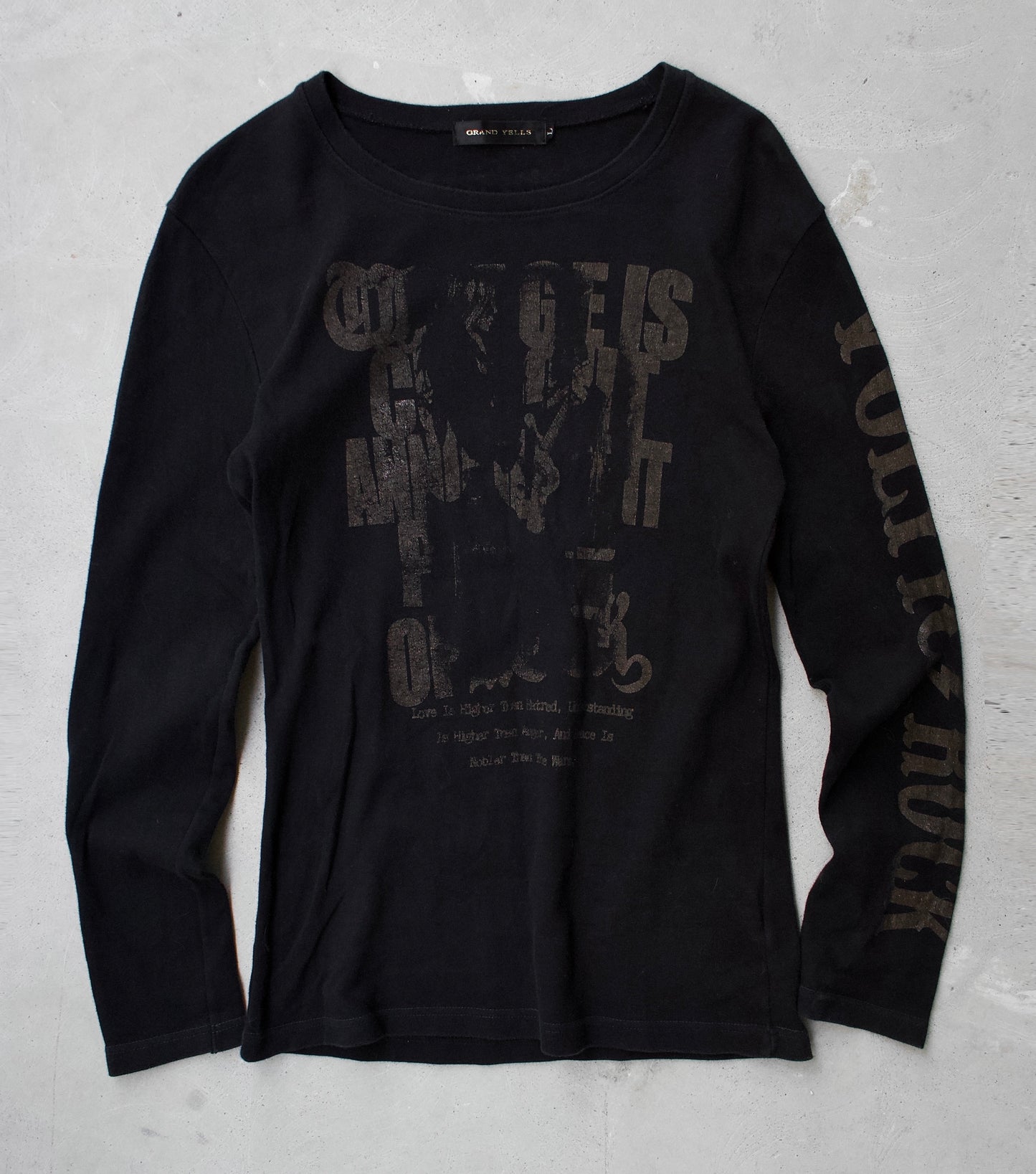 GRAND YELLS Early 00s “Angels” Graphic Printed Long-sleeve