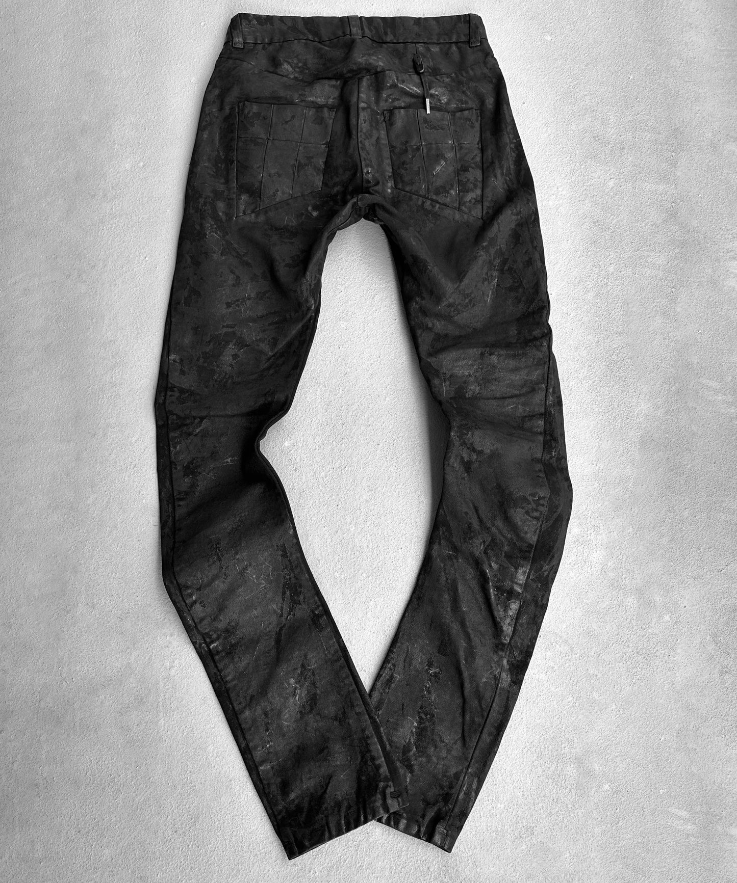 Boris Bidjan Saberi AW14-15 ‘P13R-F162’ Black Object-Dyed J-cut Vinyl Waxed Denim