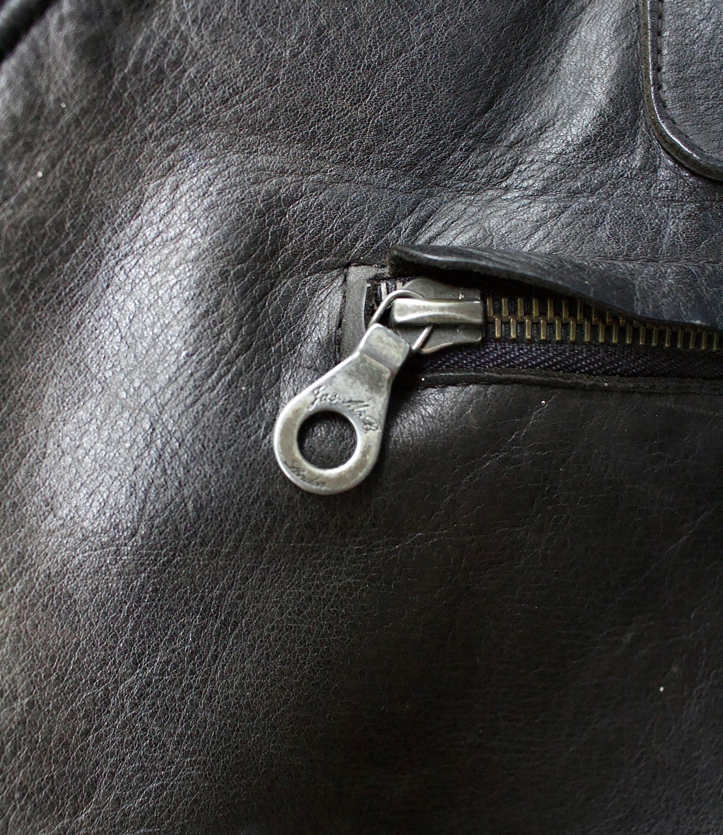 MiharaYasuhiro x Jas M.B SS09 Detachable Double-zip Crush Cowhide Leather Handbag