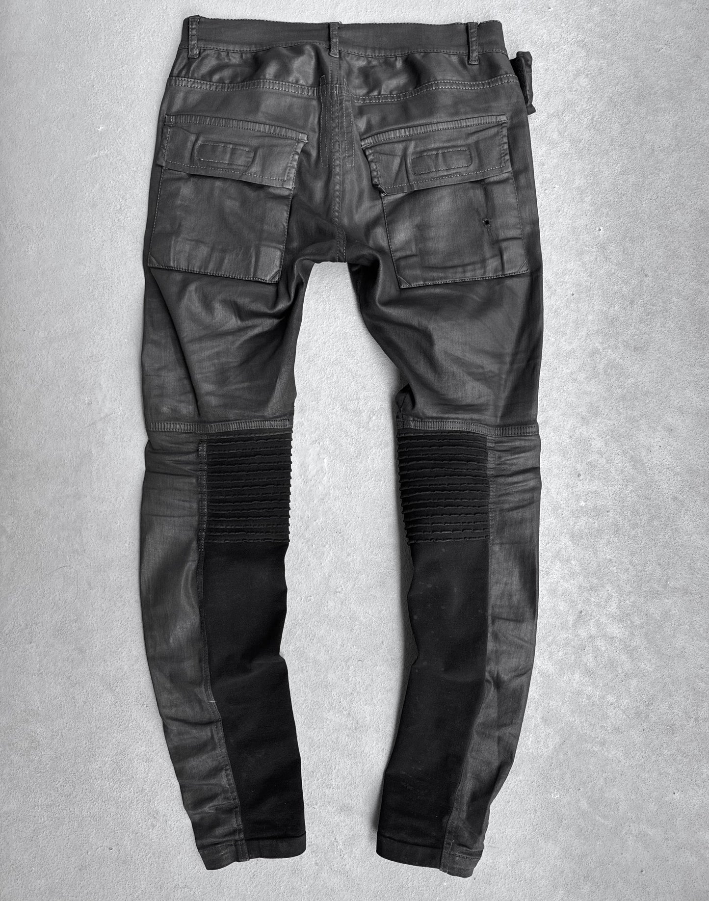 Rick Owens DRKSHDW SS16 “CYCLOPS” Heavy Waxed Memphis Biker Pants