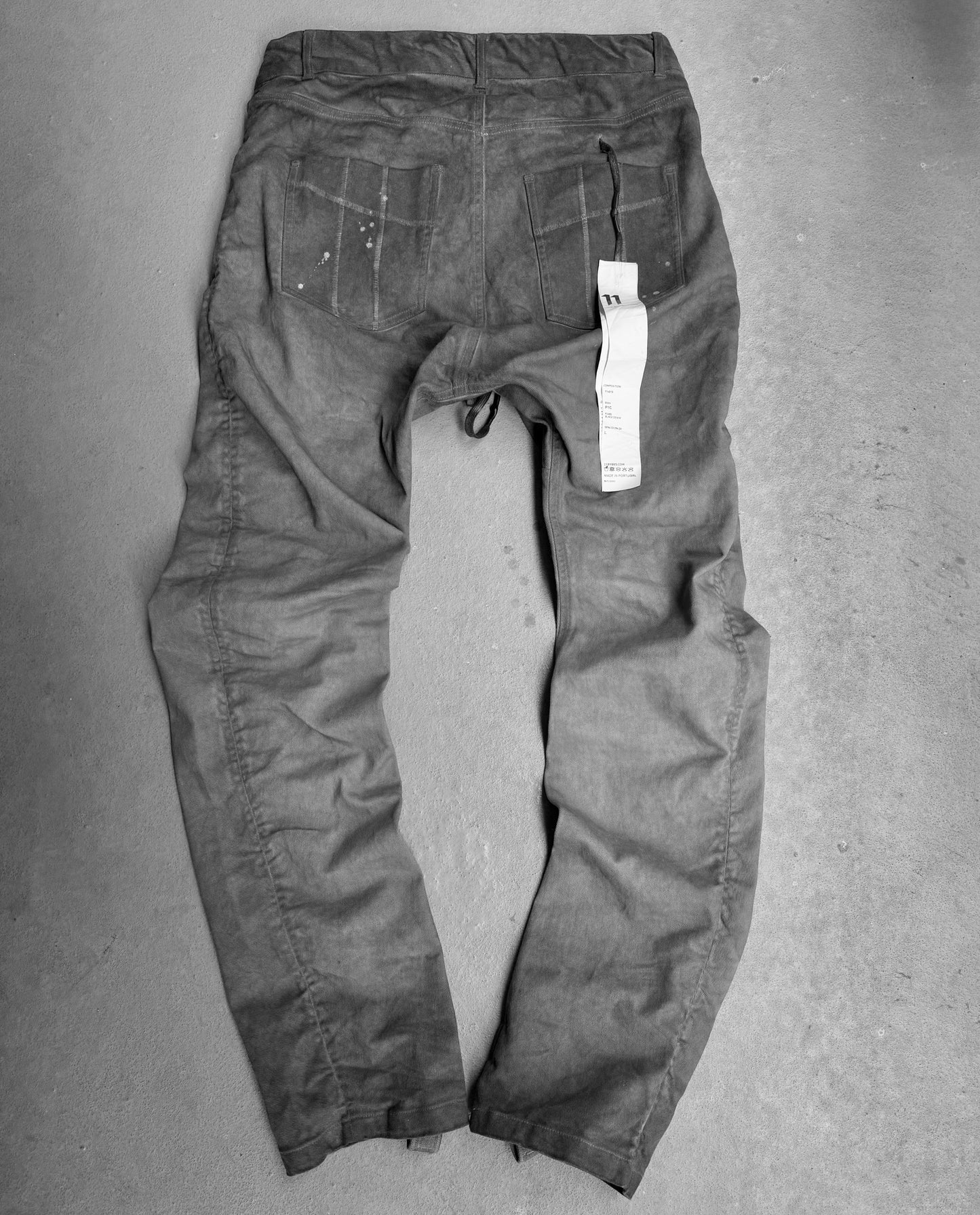 11 by Boris Bidjan Saberi SS24 'P1C-F1481’ Paint Splattered Stacked Denim