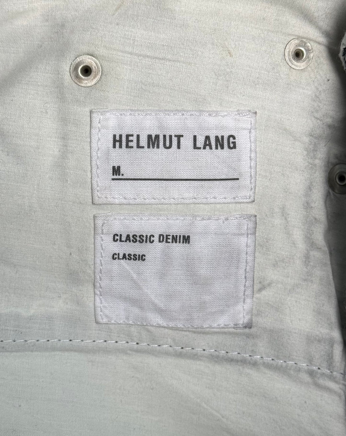 Helmut Lang Vintage 90s Dark Raw Grey Bootcut Denim