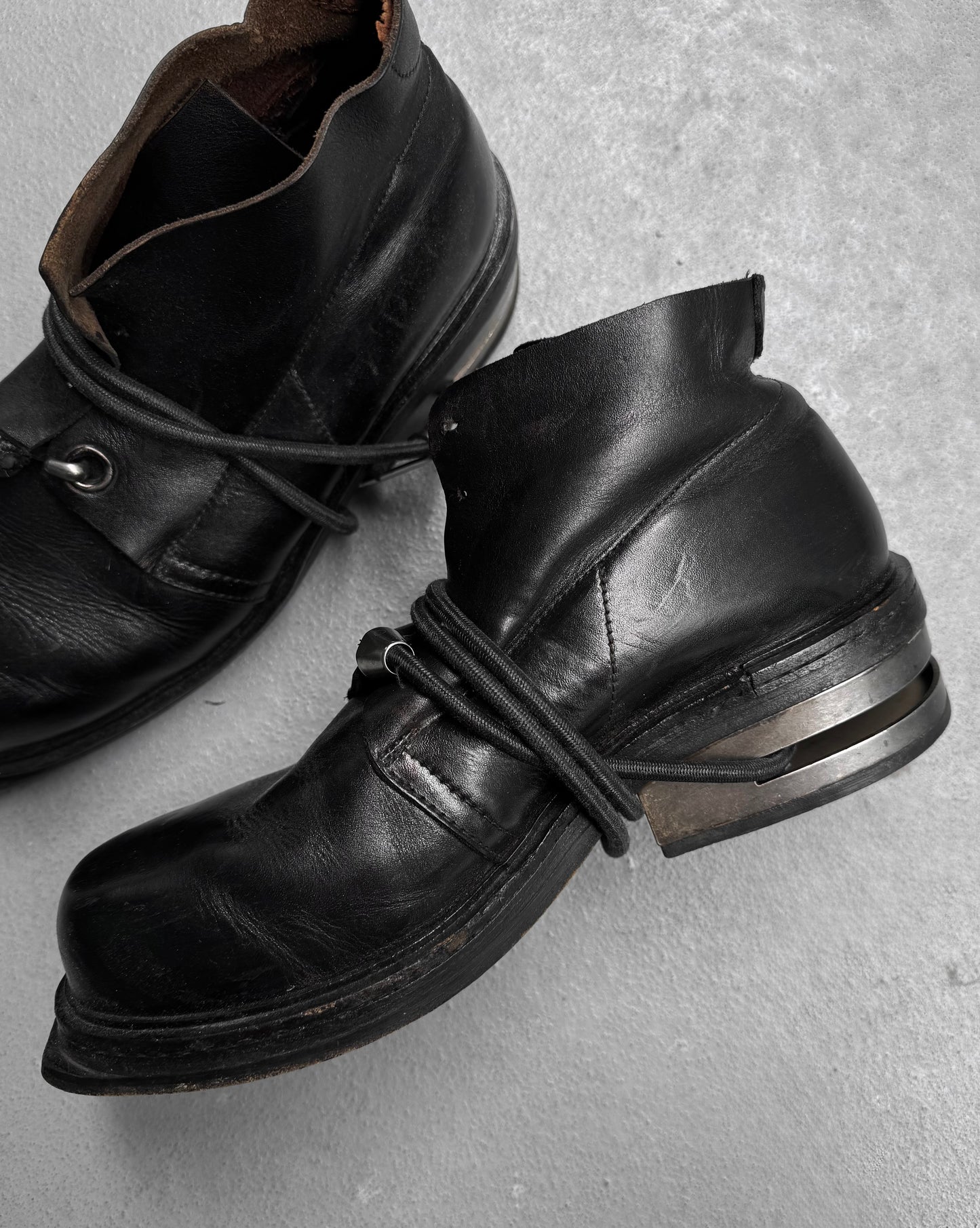 Dirk Bikkembergs AW96 Bungee Metal Heel Leather Derbies