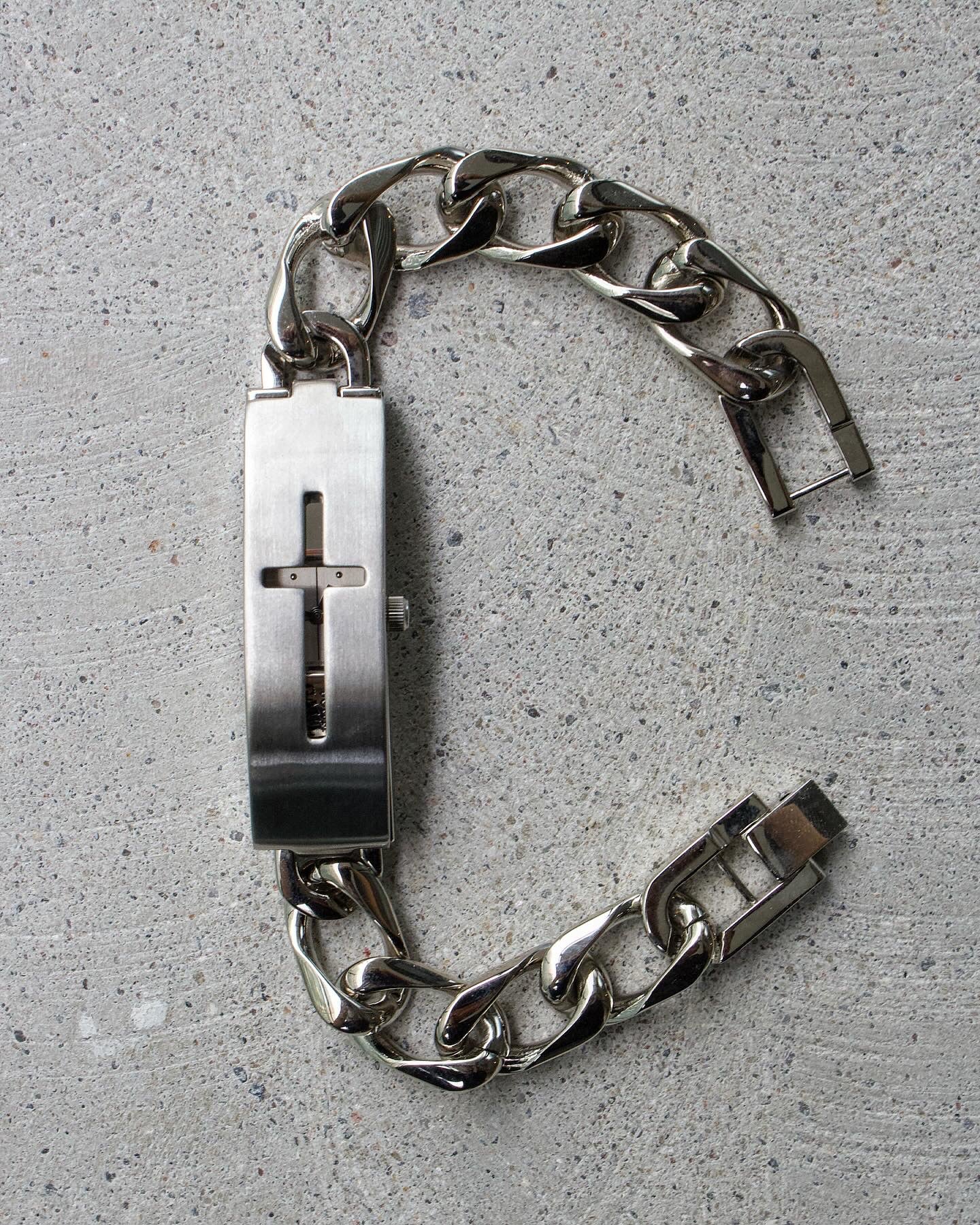 Jean-Paul GAULTIER Early 00s Cuban Link Bracelet Watch