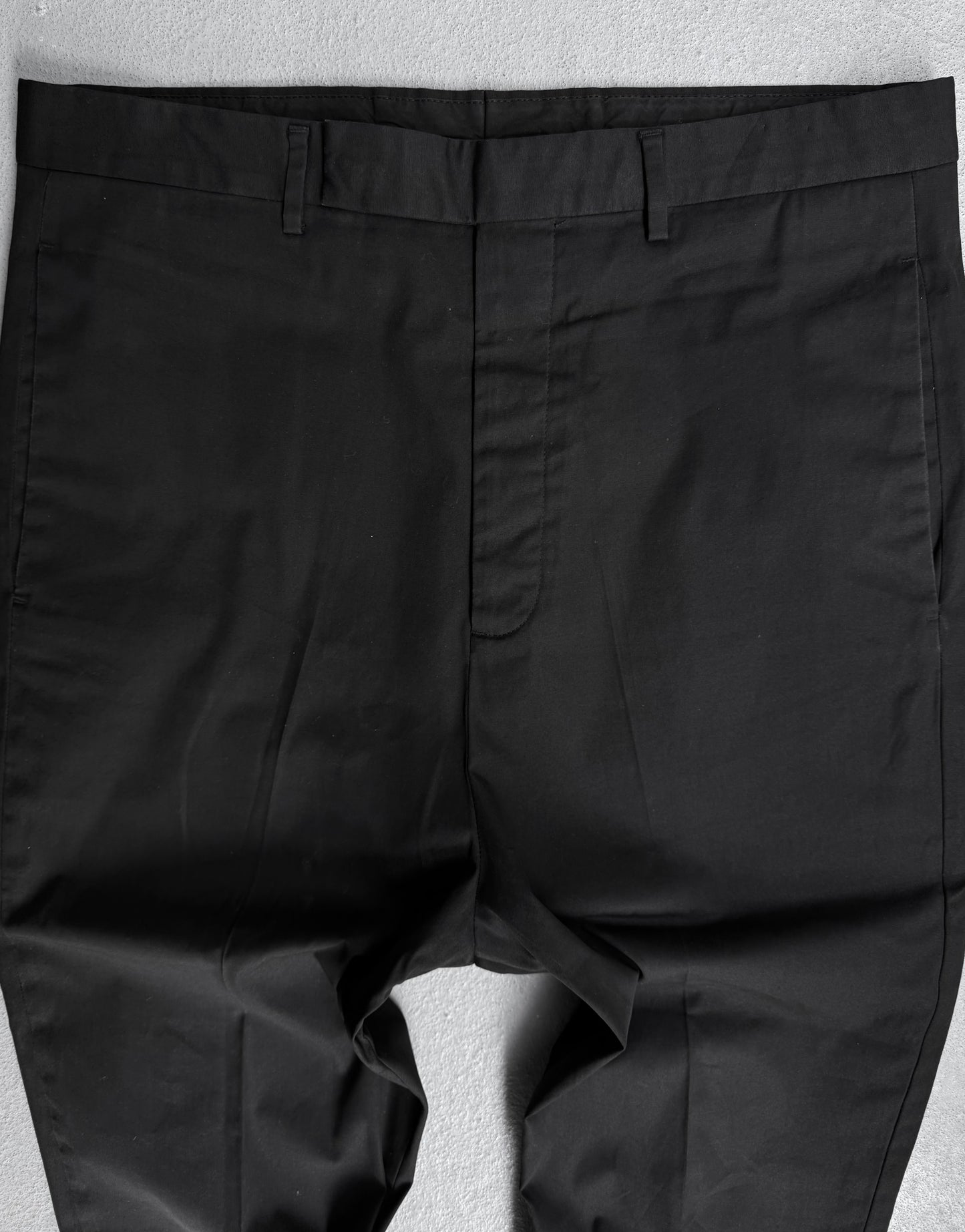 Rick Owens SS20 “TECUATL” Black Cotton Cropped Astaires Pants
