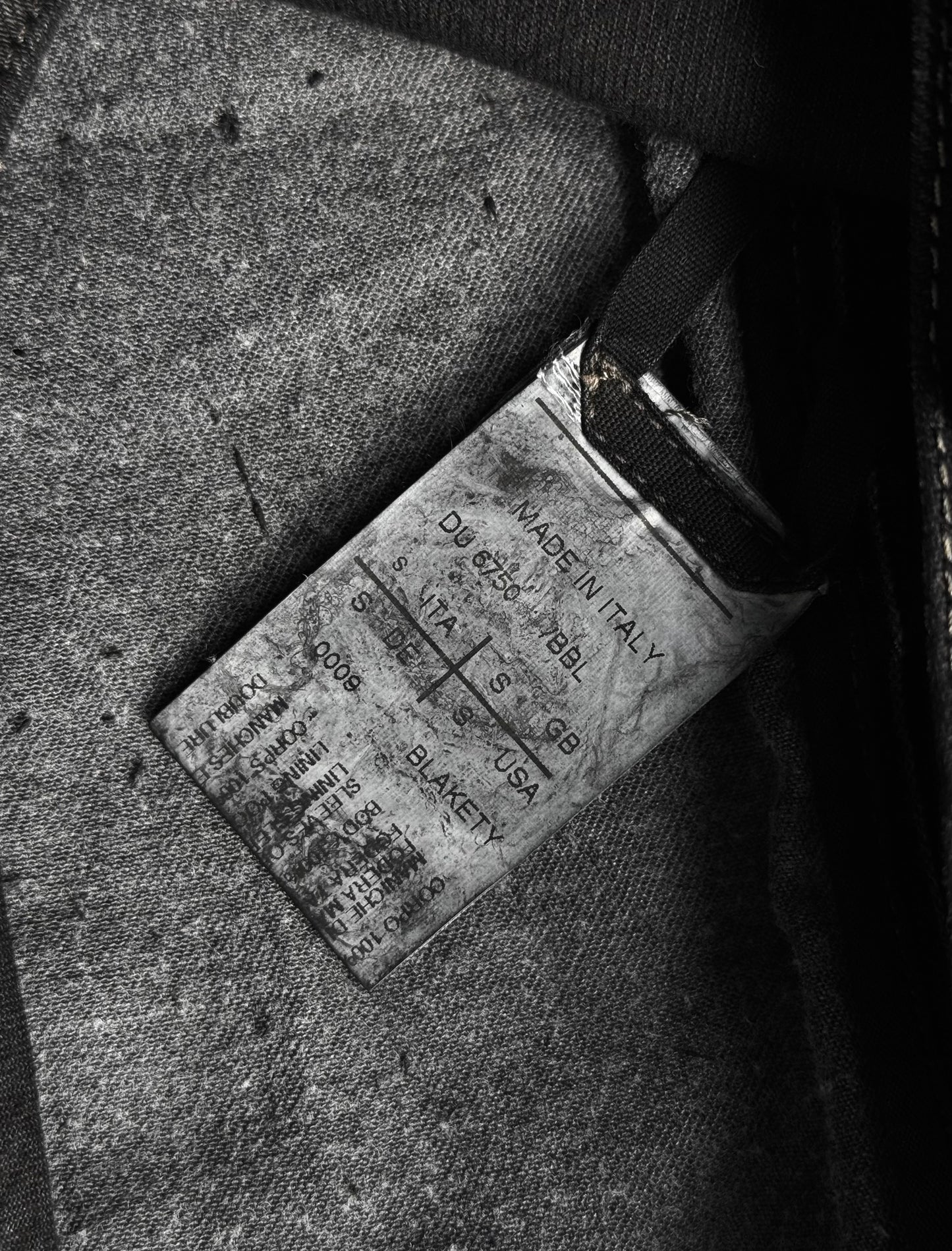 Rick Owens DRKSHDW SS14 "VICIOUS" Slave Hybrid Leather Sleeves Waxed Denim Jacket