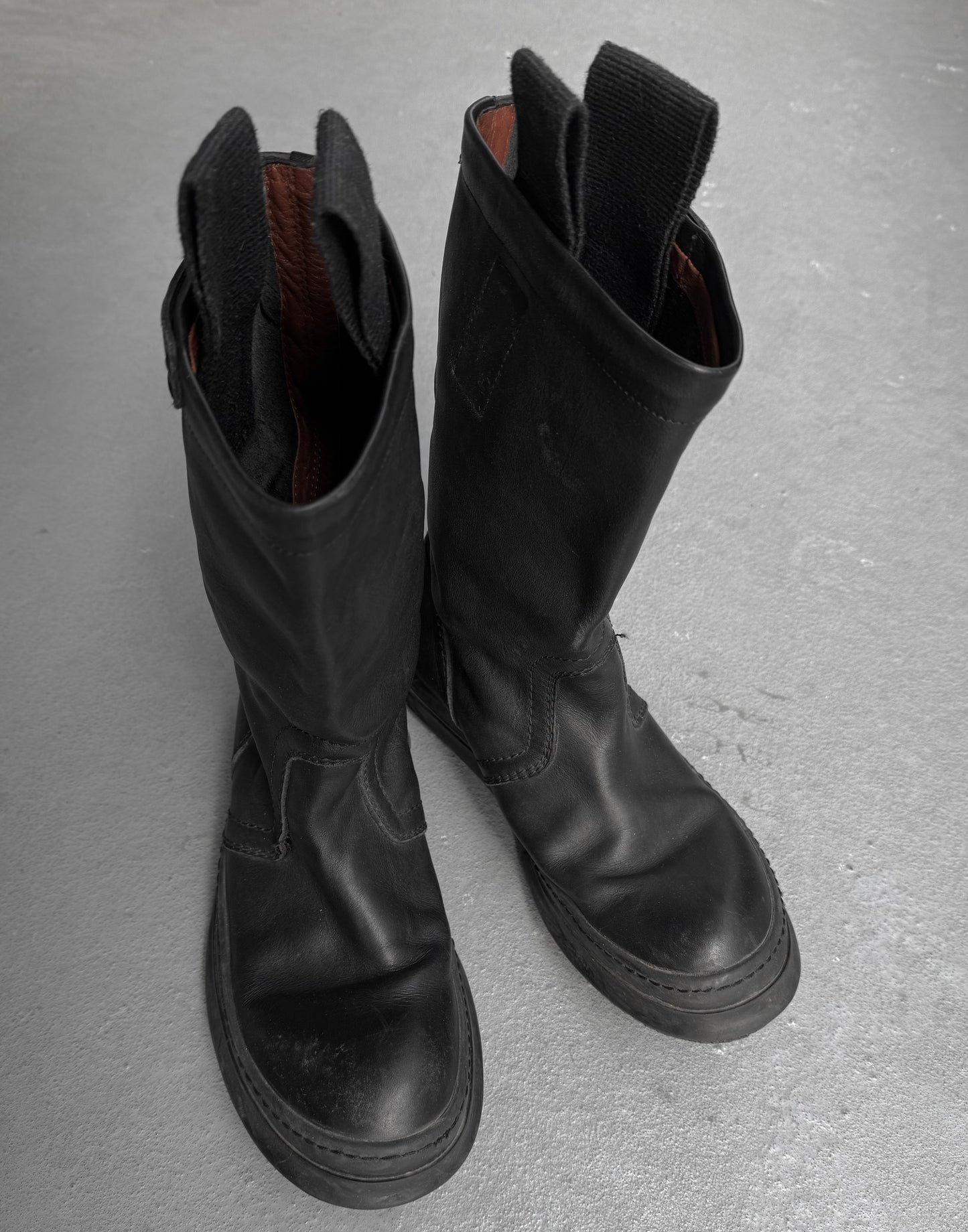 Rick Owens AW05 "MOOG" Pull-Tab Engineer Sneaker Boots