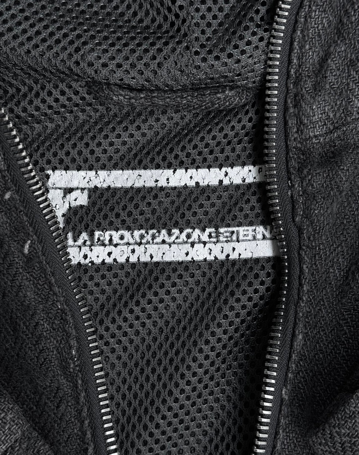 RipVanWinkle Early 00s Light-waxed Black Linen Hooded Jacket