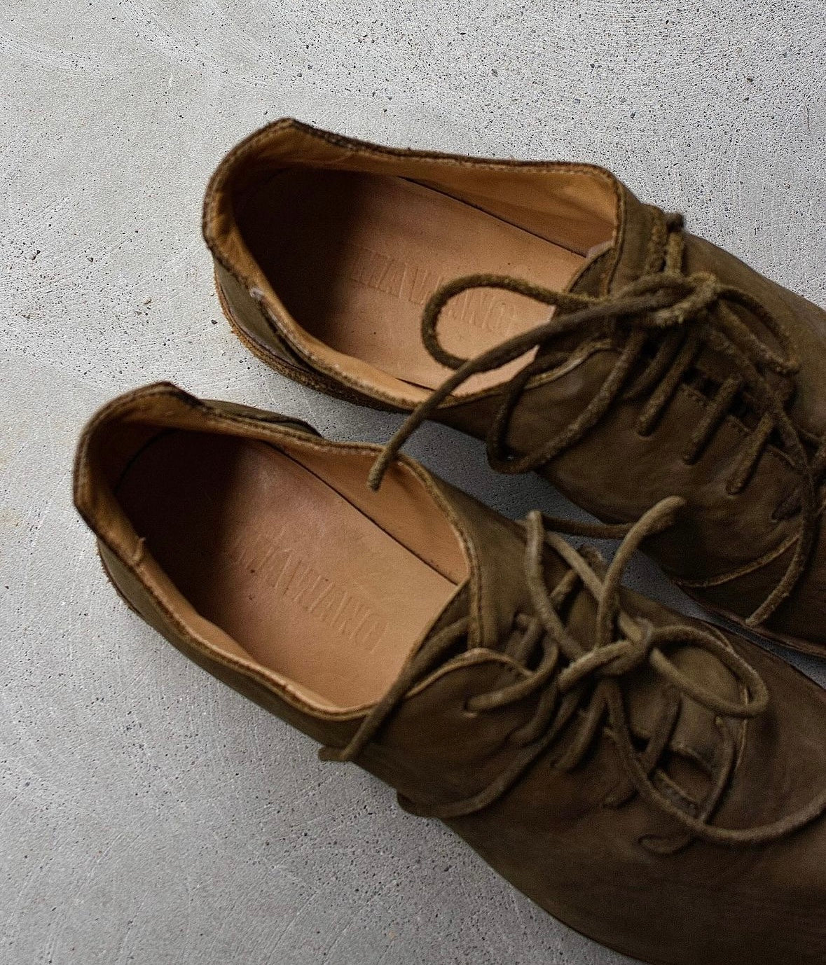 Uma Wang Point Toe Leather Derbies