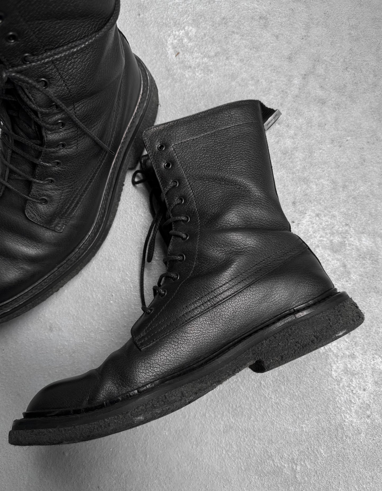DIOR HOMME by Hedi Slimane AW07 “Navigate” Military Leather Lace-up Combat Boots