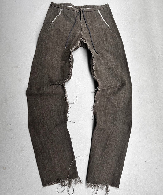 S/STERE *SAMPLE* S/STERE SS11 Frayed Canvas Cotton Pants | Archive Fashion Toronto