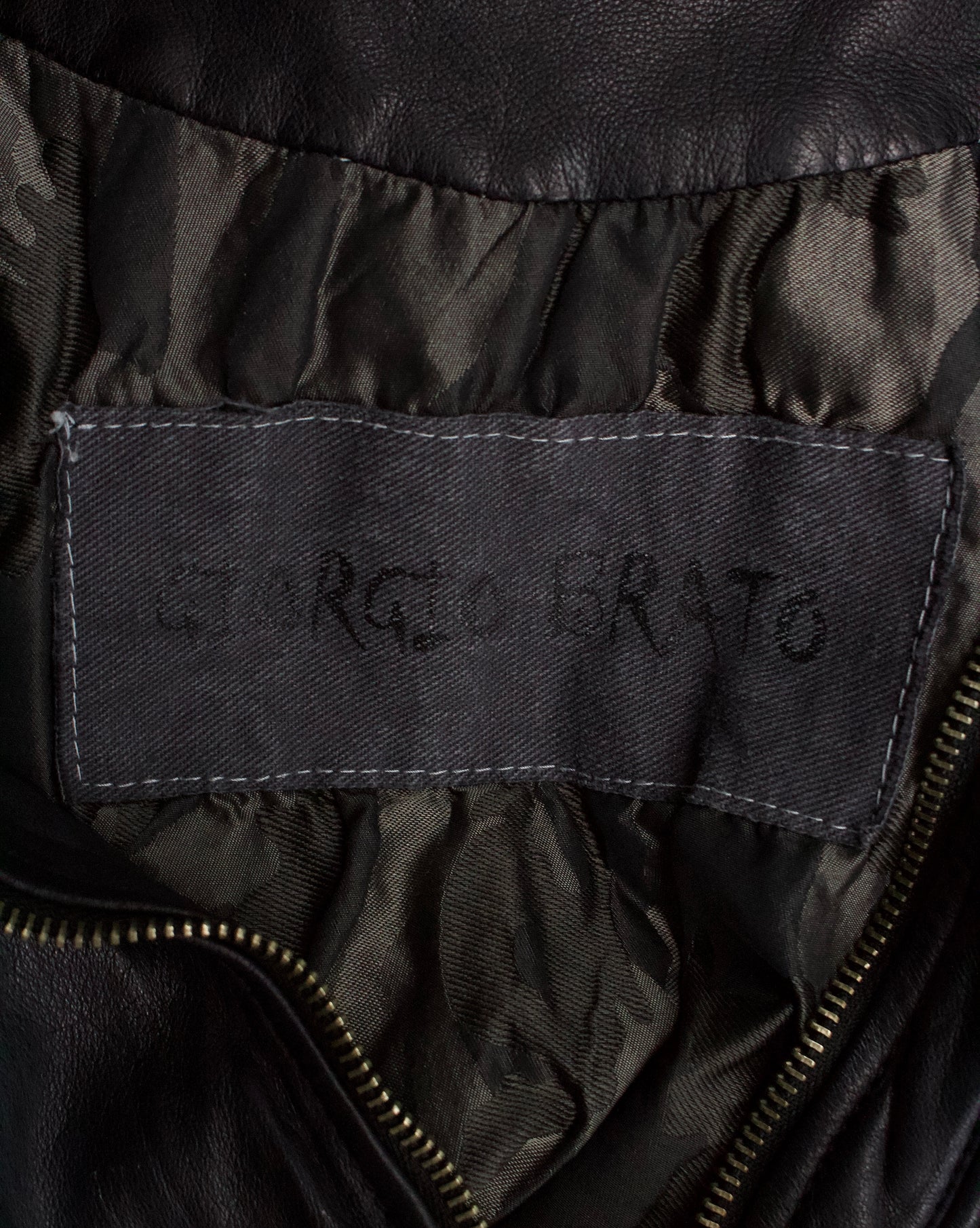 Giorgio Brato 00s Faded Lambskin Leather Bomber Jacket