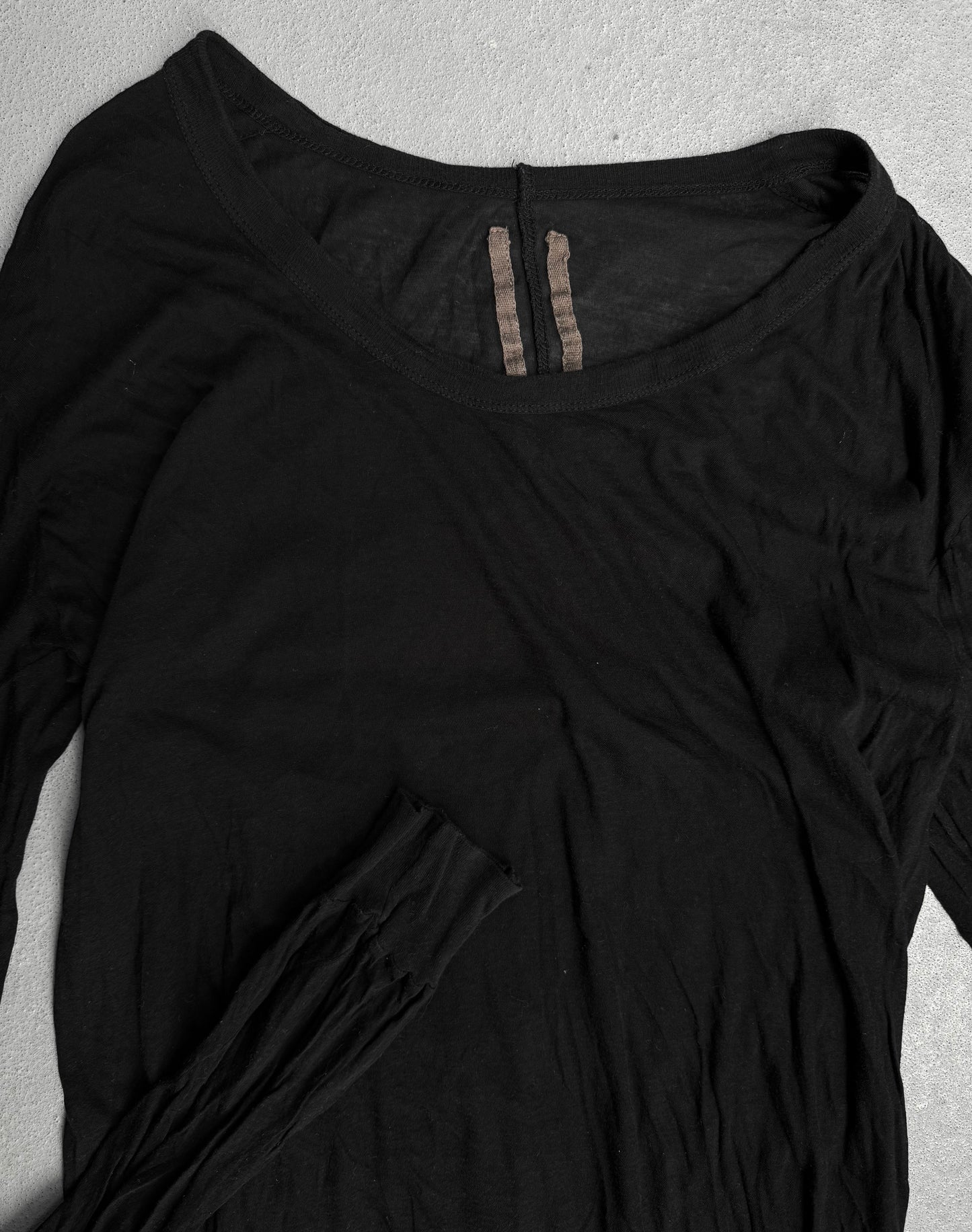 Rick Owens AW08 “STAG” Black Sheer Unstable Long-sleeves