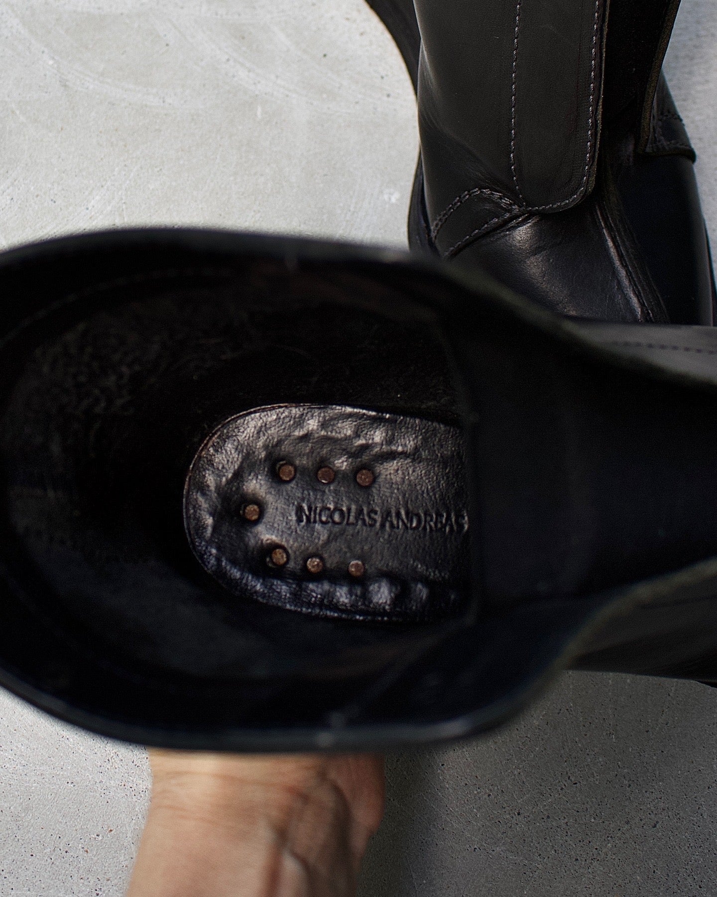 NICOLAS ANDREAS TARALIS Early 00s Leather Wedge Heels