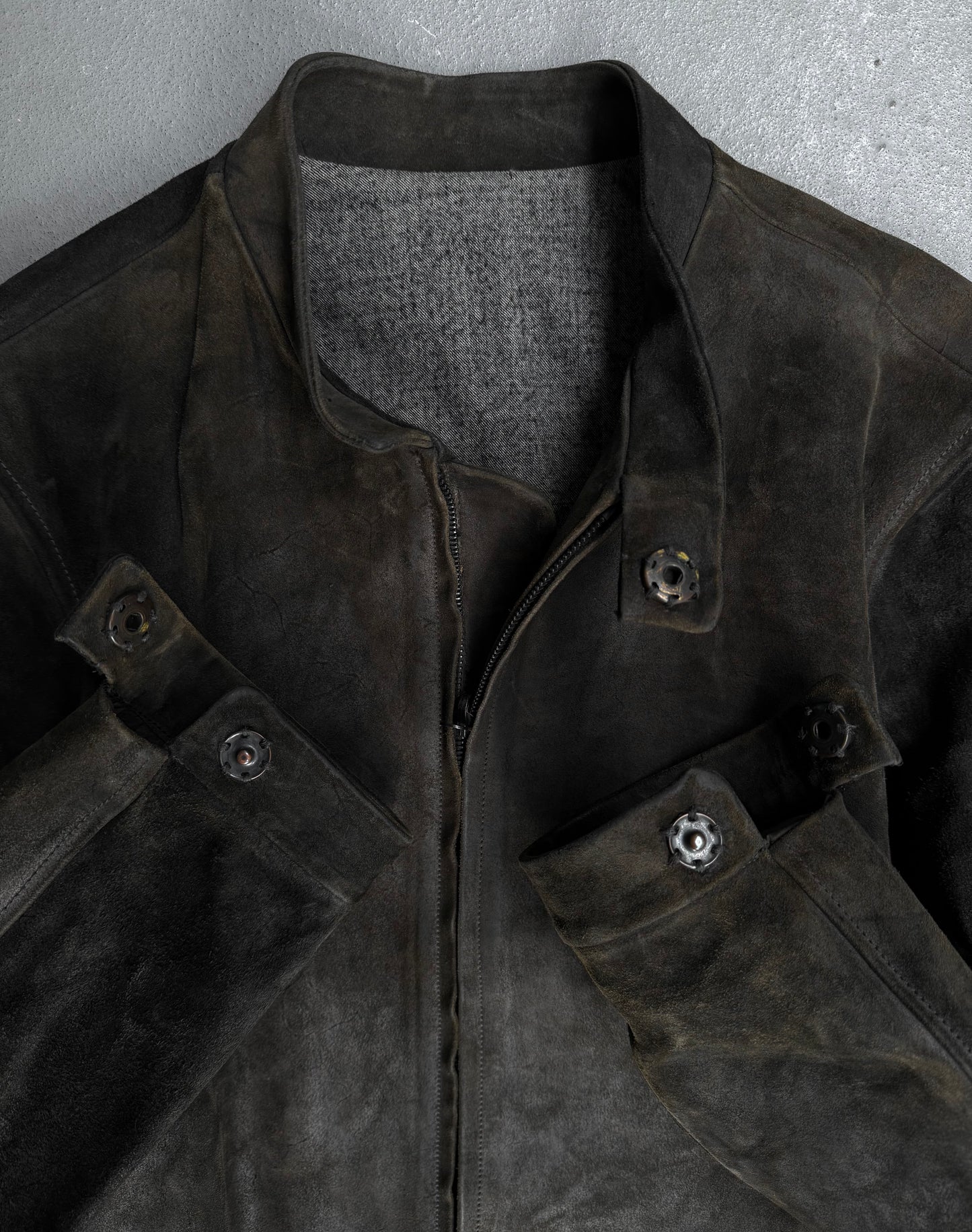 Carpe Diem Early 00s Reversible Cow Leather Aviator Jacket