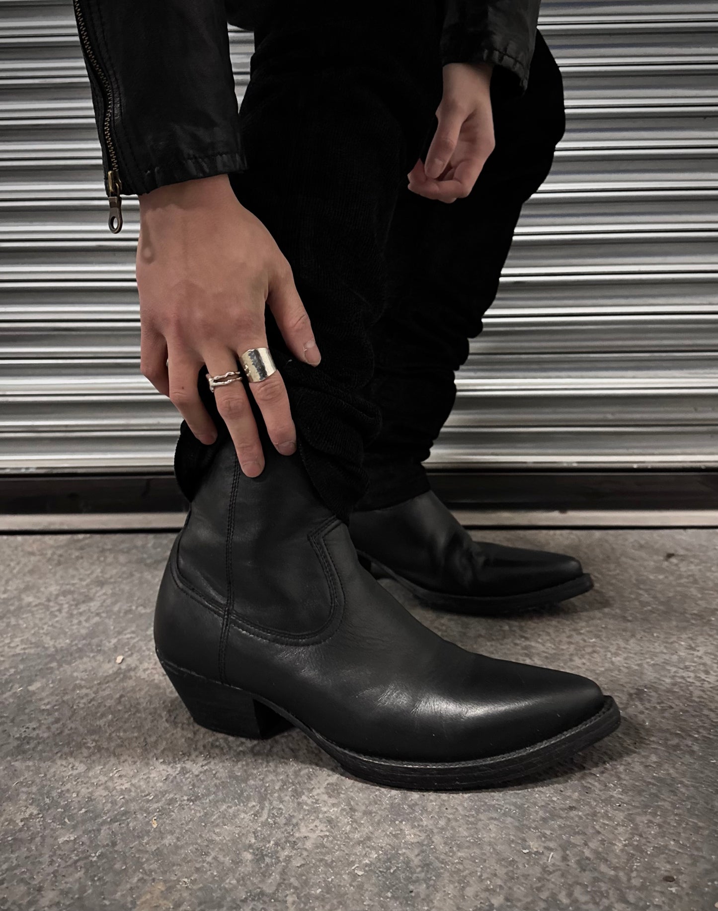 Saint Laurent Paris SS22 Leather 40mm ‘Lukas’ Western Heel Boots
