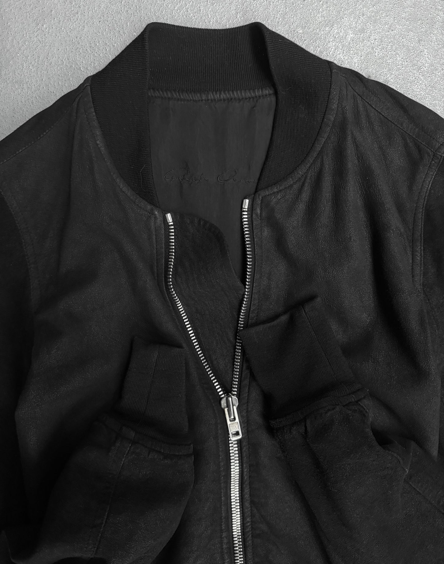 Rick Owens SS14 "VICIOUS" Blistered Lamb Leather Bomber Jacket