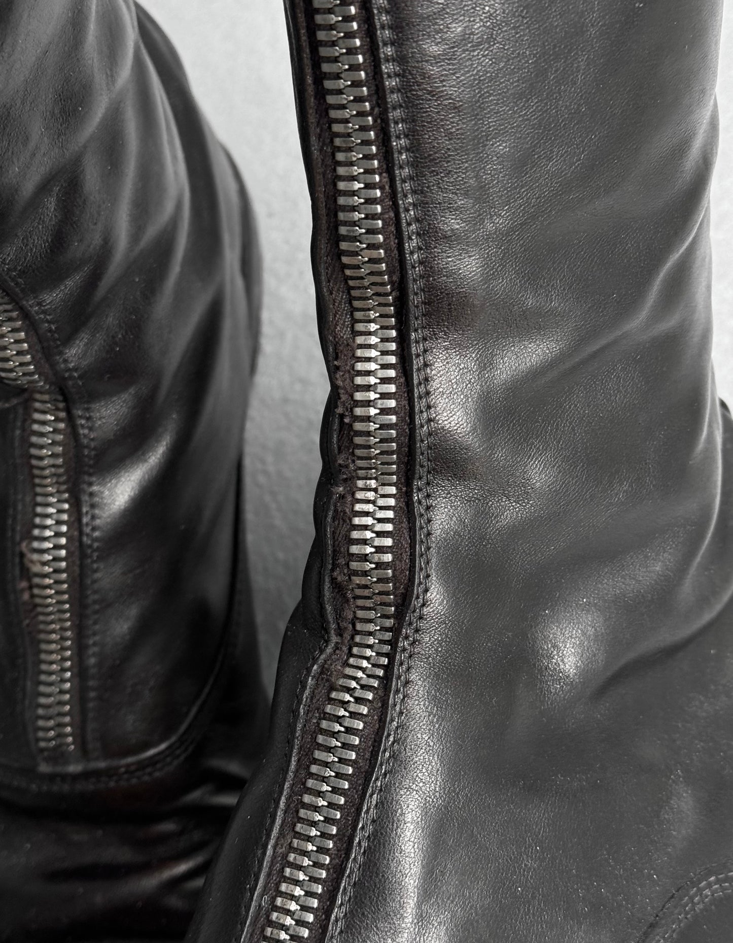 GUIDI ‘310’ Full-grain Horse Leather Front Zip Boots