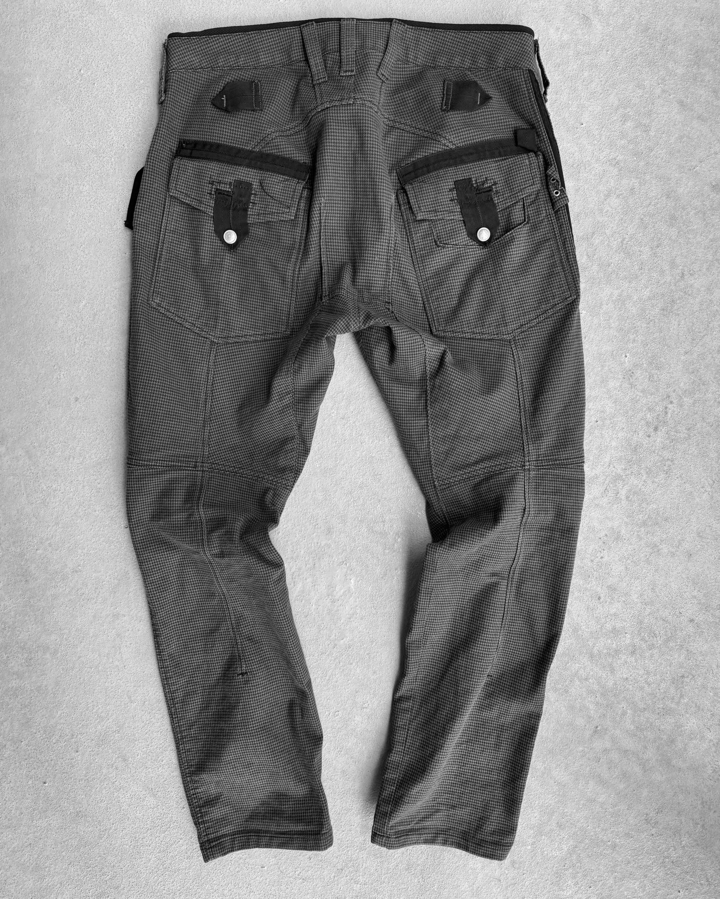 Marithé + François Girbaud Early 00s Plaid Brown Articulated Denim