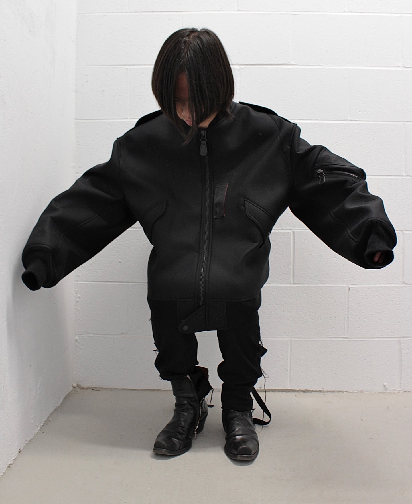 Junya Watanabe MAN AW22 Wool Zip-up Military Bomber Jacket