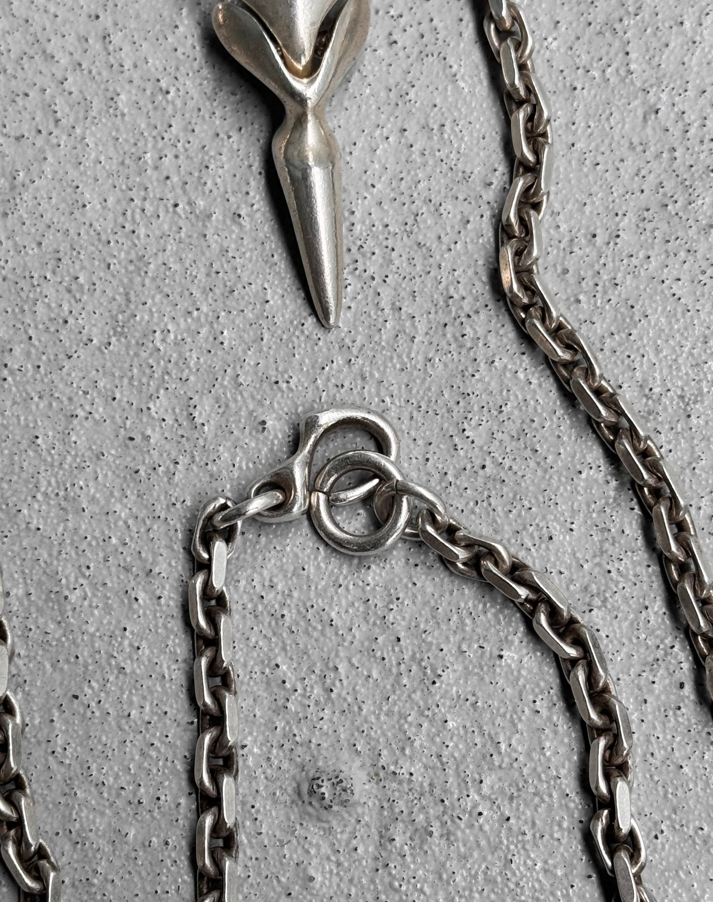 M’s COLLECTION (BLESS) Early 00s Dagger Silver Pendant + SCOMMAG Chain