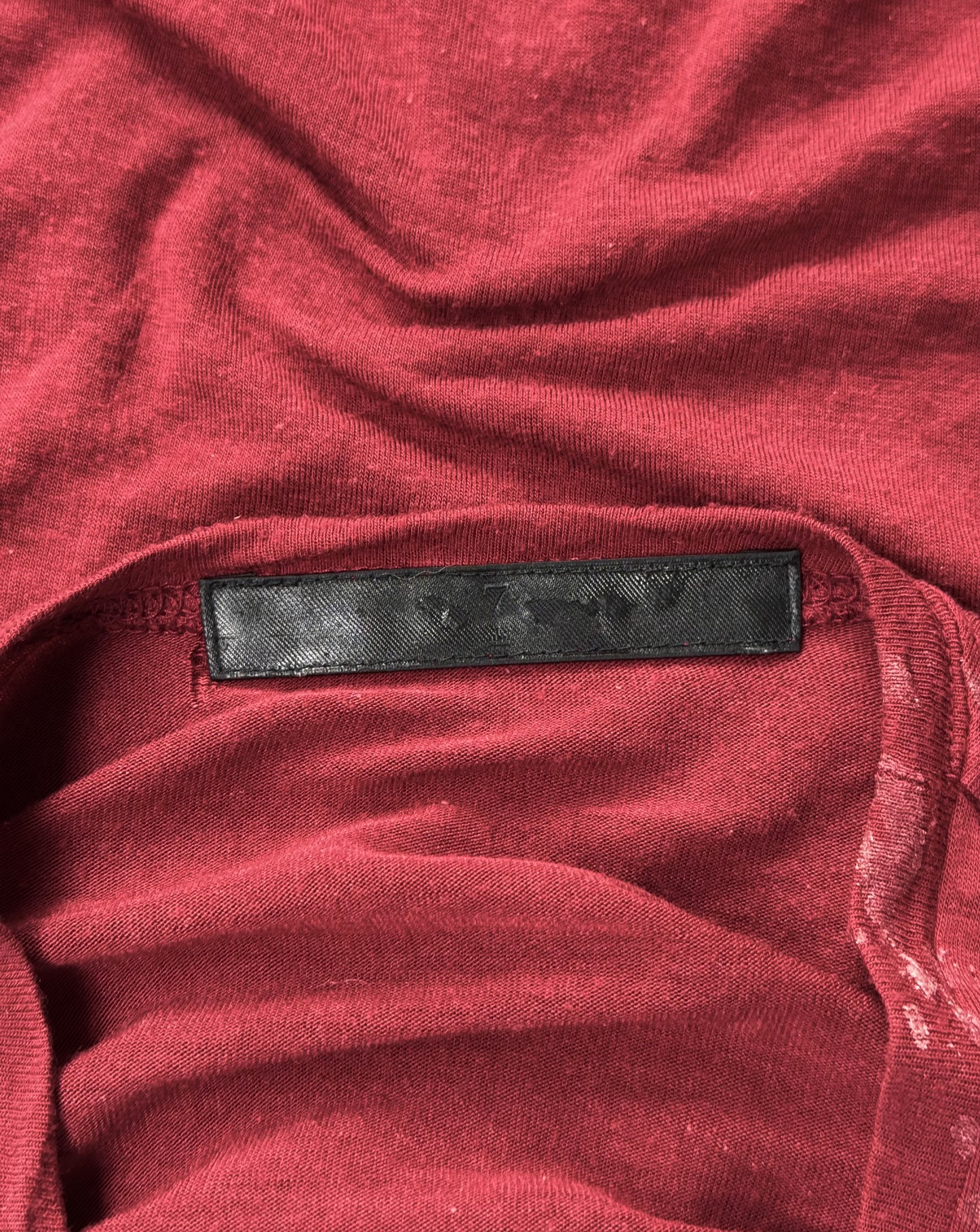 Julius_7 SS12 "edge;" Red Graphic T-shirt
