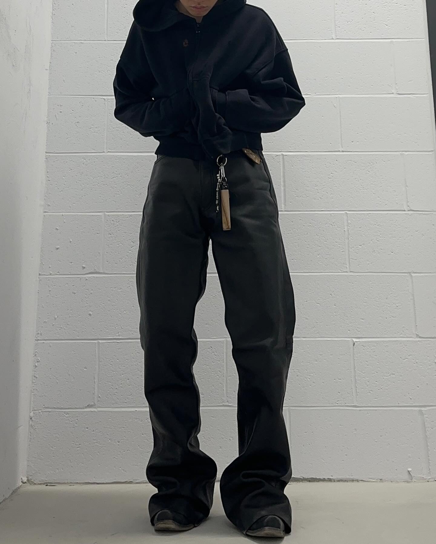 KADOYA K’s Leather 00s Raw Cowhide Leather Flare Motorcycle Pants