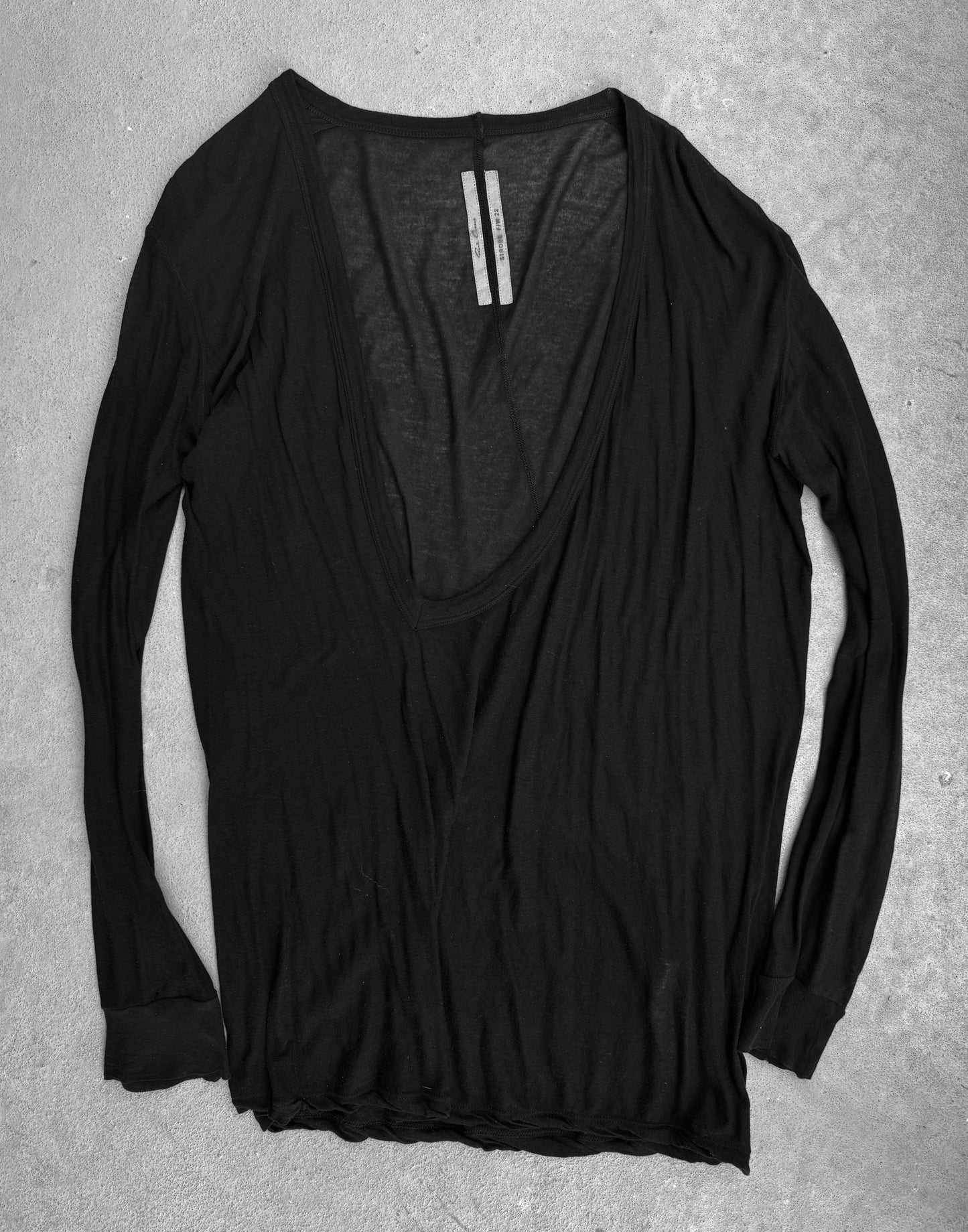 Rick Owens AW22 “STROBE” Black Dylan Cut Long-sleeves