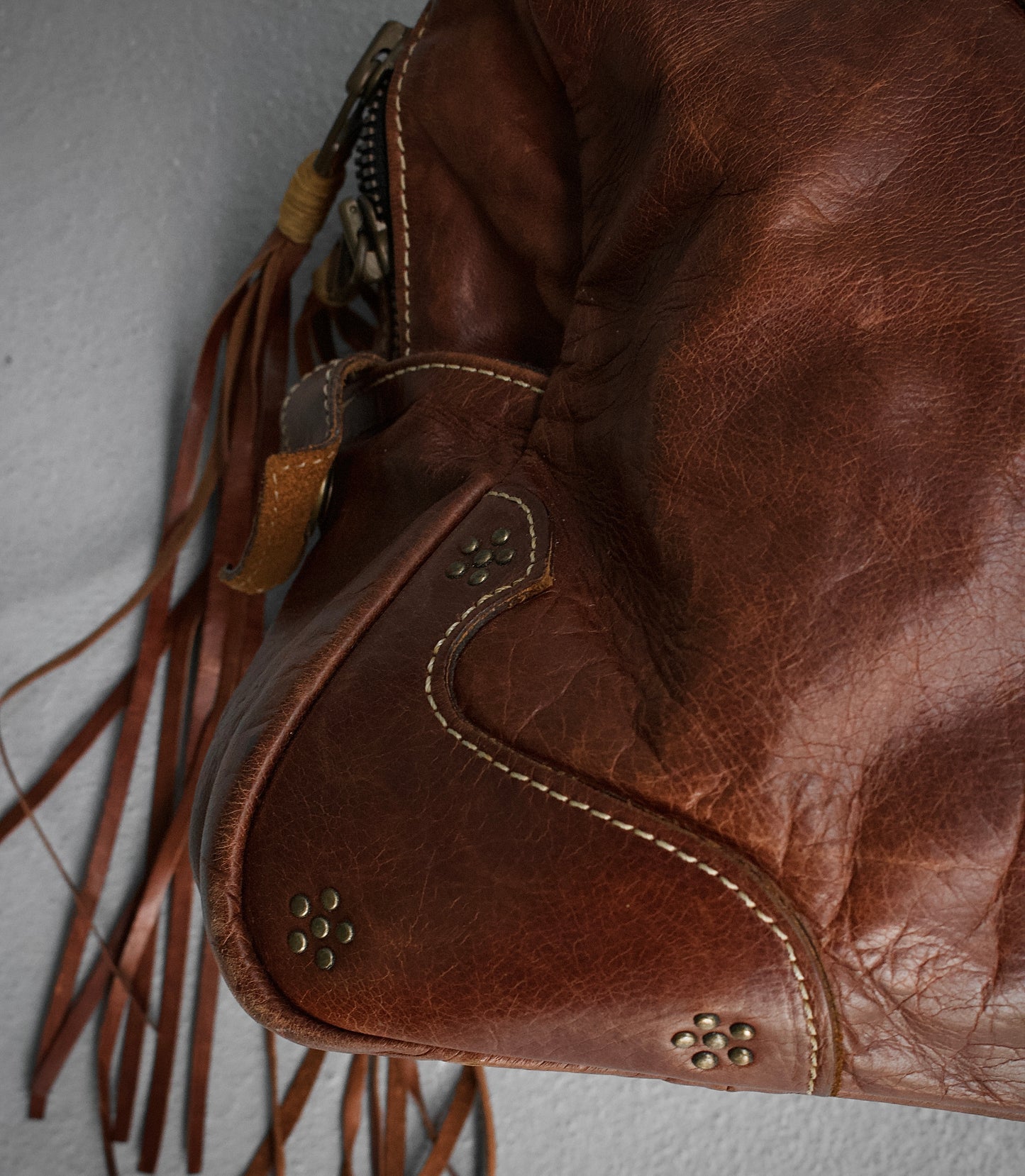 Kyoji Maruyama Early 00s Brown Leather Handbag