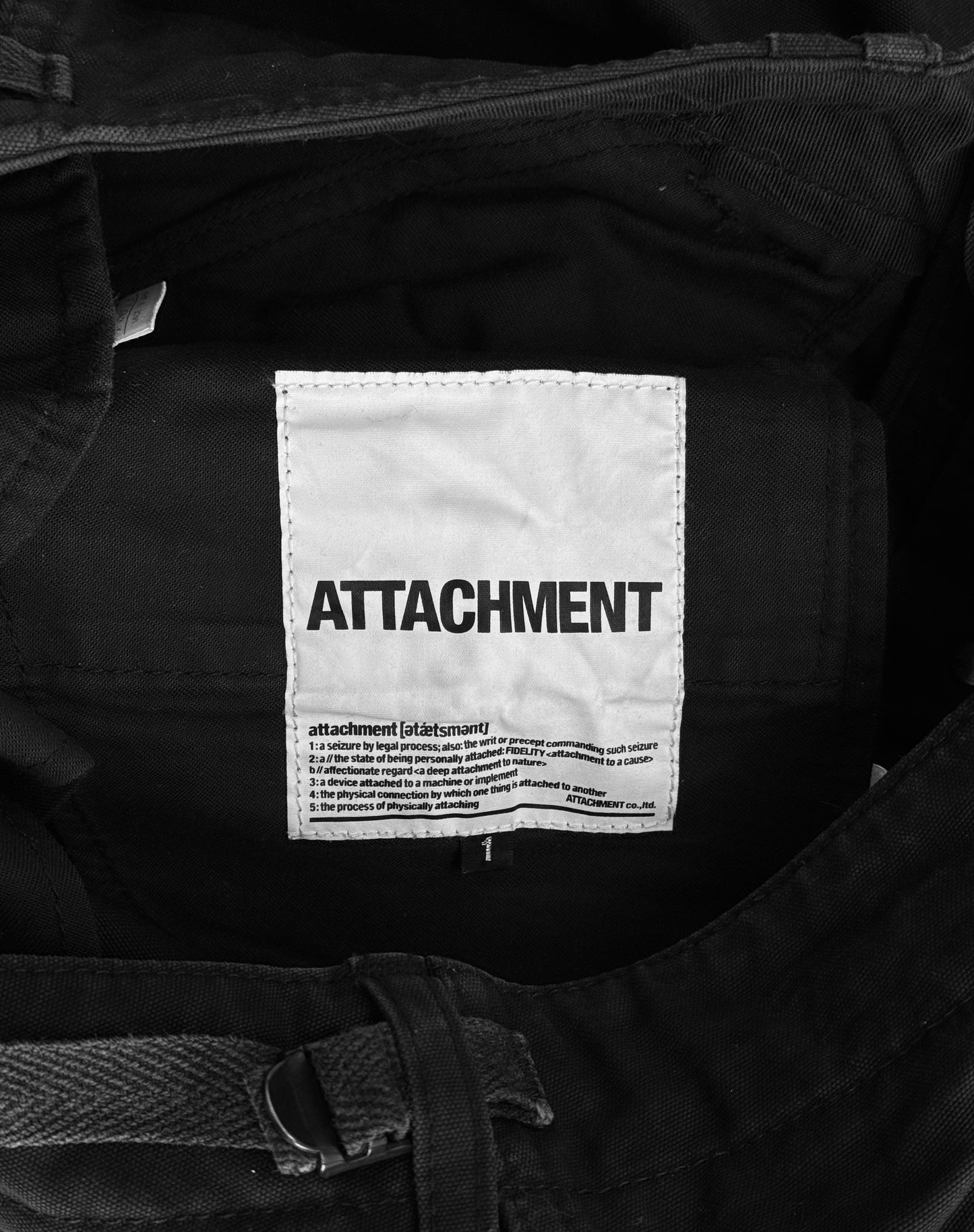 ATTACHMENT by Kazuyuki Kumagai Faded Black Flare Cargo Denim