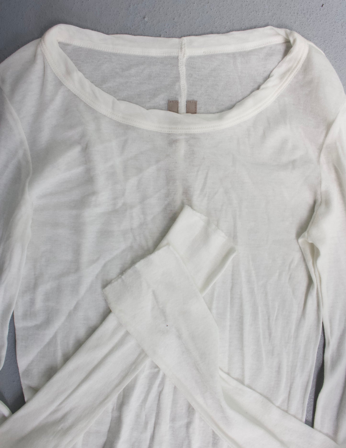 Rick Owens AW21 “GETHSEMANE” White Silk Long-sleeves
