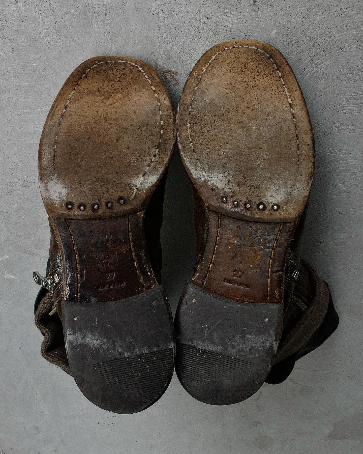MiharaYasuhiro AW09 Triple-Layered Zip Leather Engineer Boots