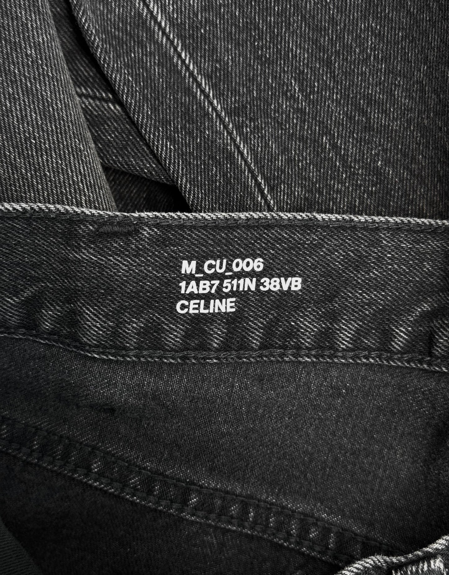 CELINE by Hedi Slimane ‘M_CU_006 511N’ Staff Only Washed Black Bootcut Denim