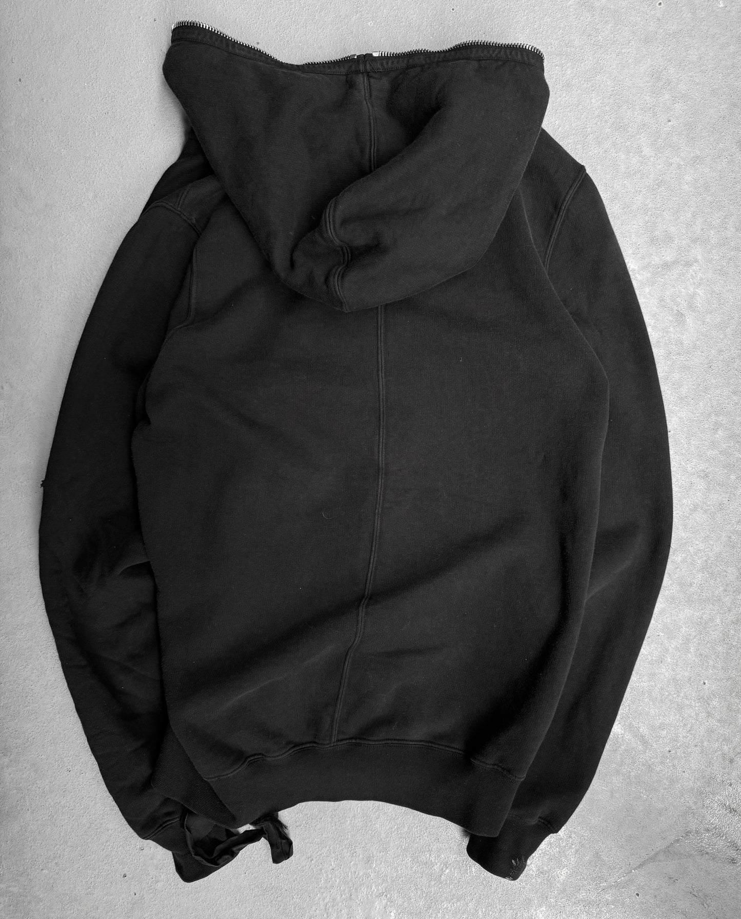 Rick Owens DRKSHDW SS20 “TECUATL” Patch Fleece Gimp Hoodie