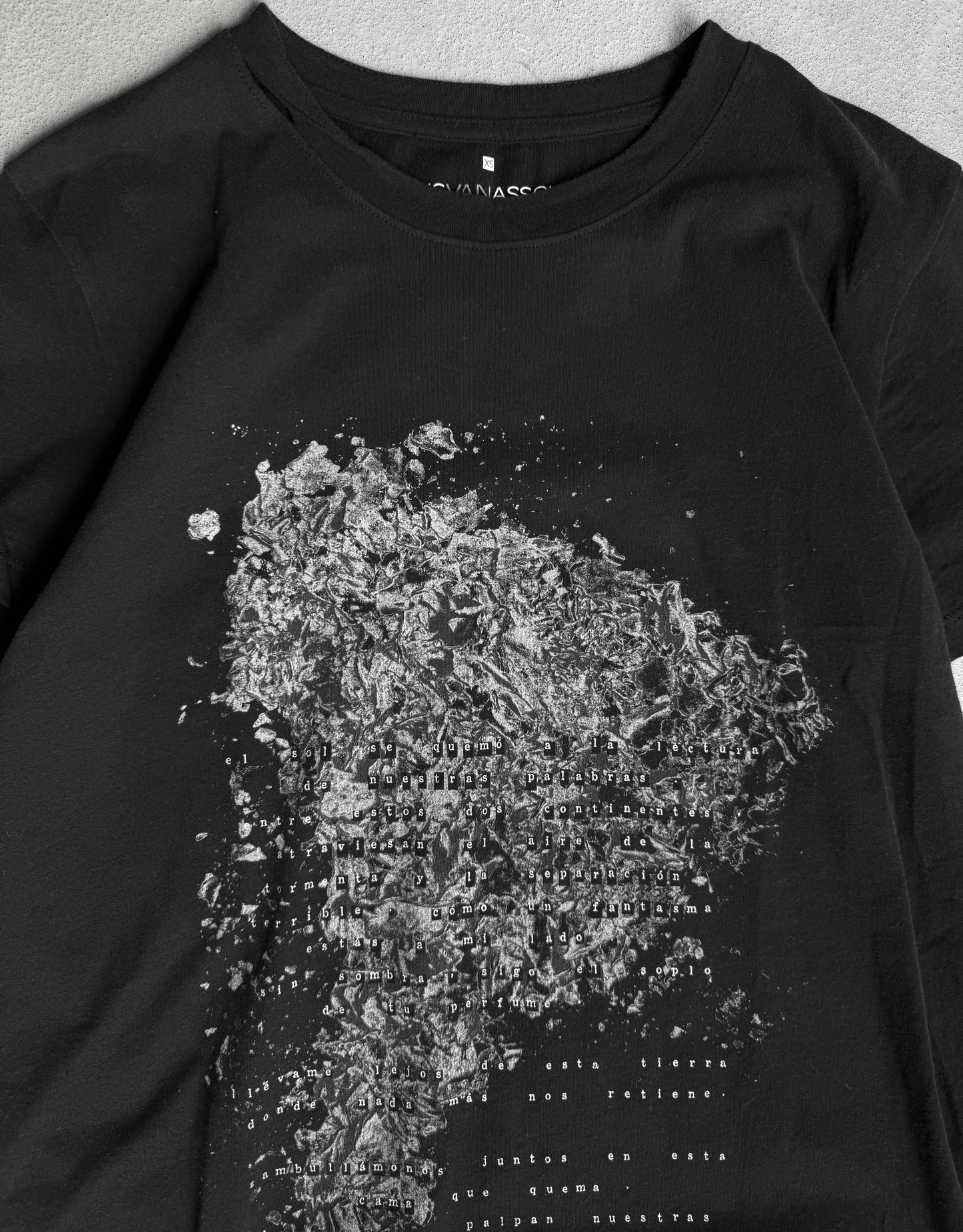 KRISVANASSCHE Early 00s ‘Crystal Poem’ Graphic T-Shirt