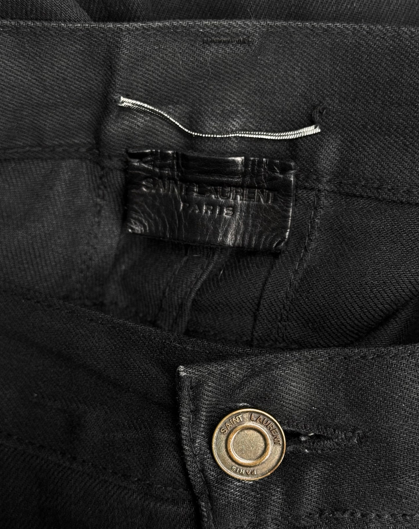 Saint Laurent Paris SS15 Light-wax ‘D02’ Ripped Knee Skinny Denim